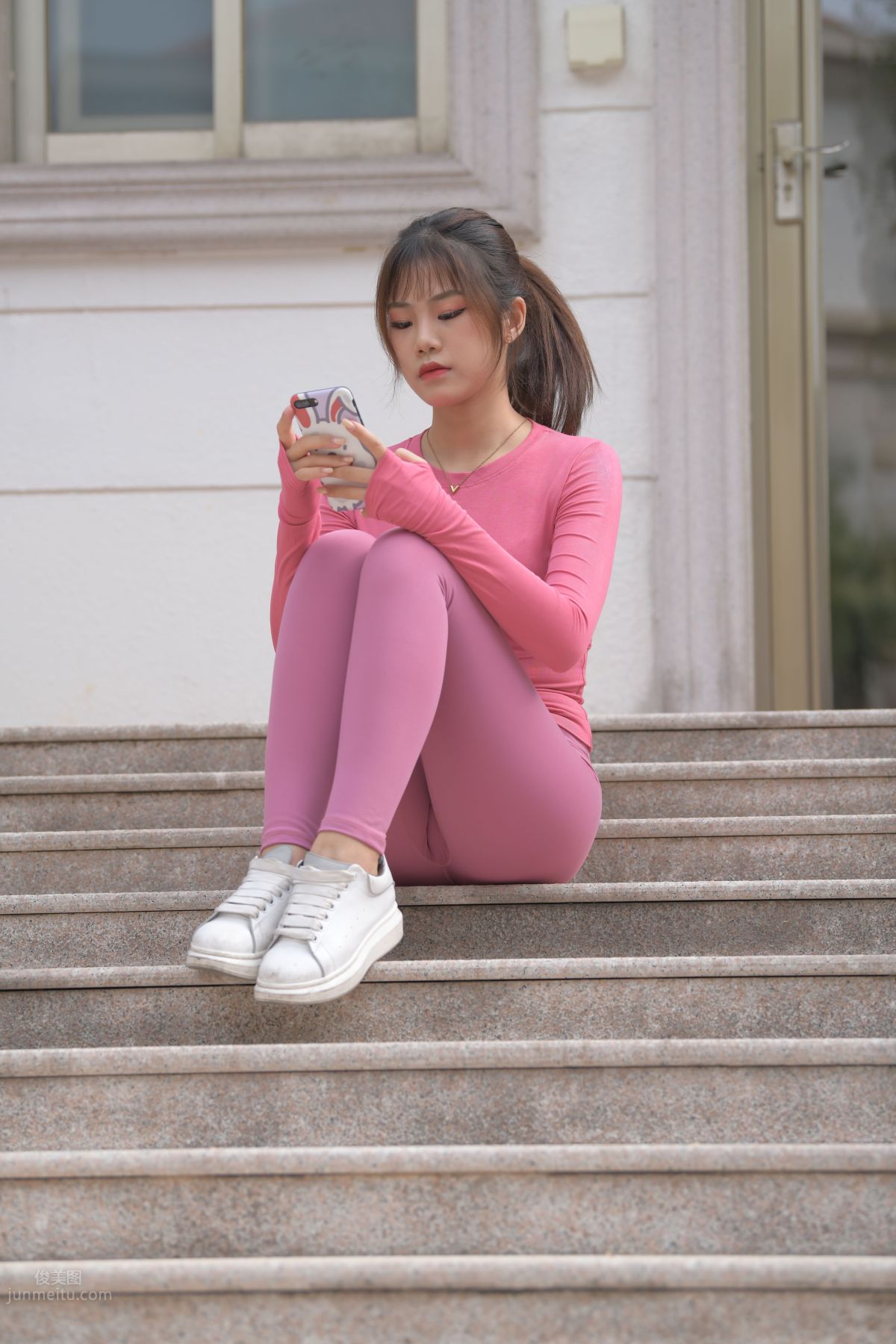 [Mojing Street] 061 Pink Yoga Pants Young Lady 1 photo 127