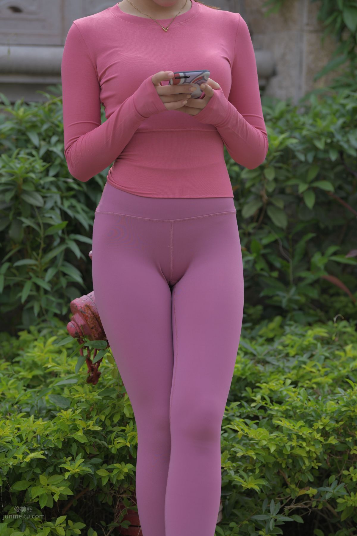 [Mojing Street] 061 Pink Yoga Pants Young Lady 1 photo 290