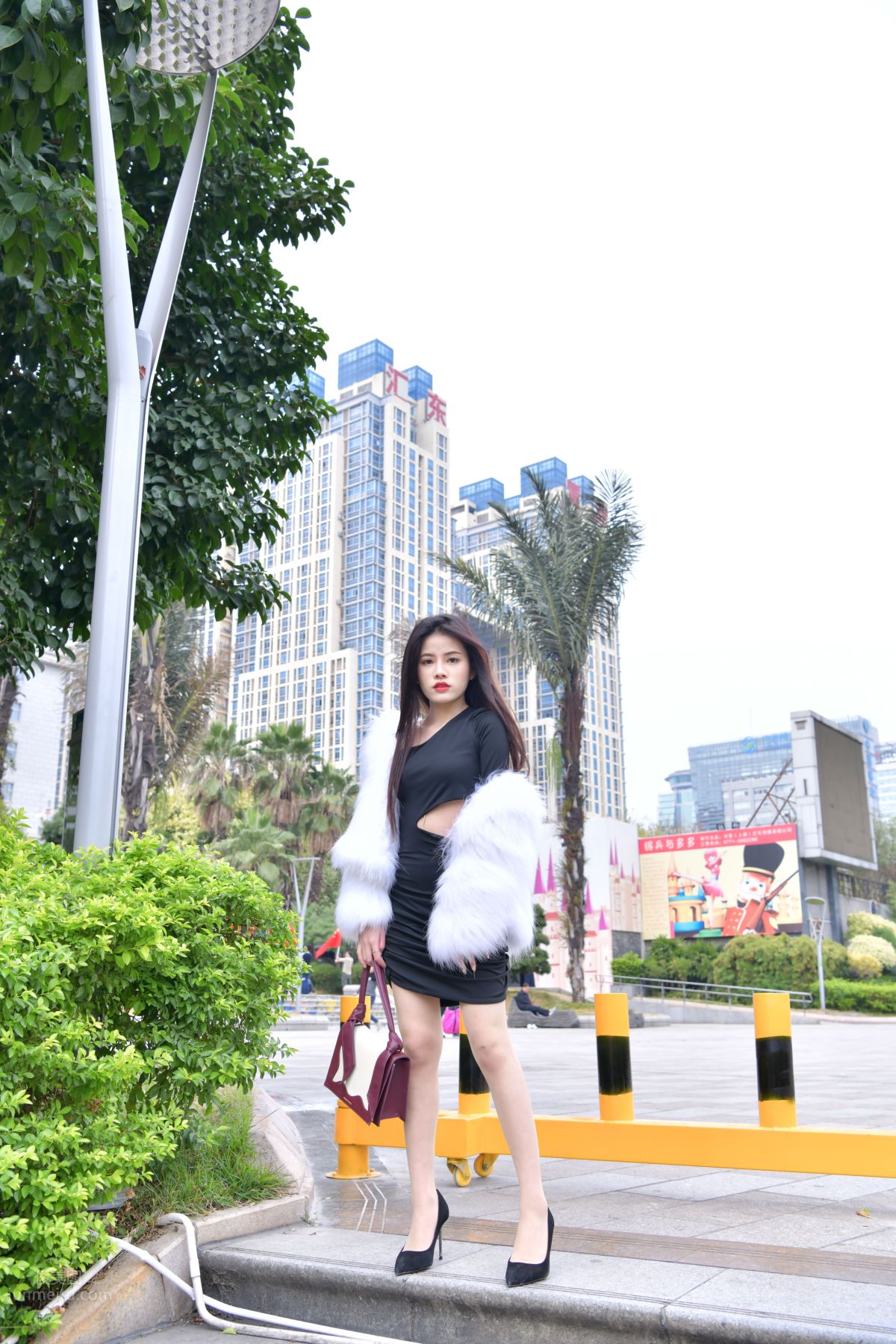 [Mojing Street] 065 Black Bodycon Skirt Elegant Girl Matching Thin Stiletto High Heels photo 1