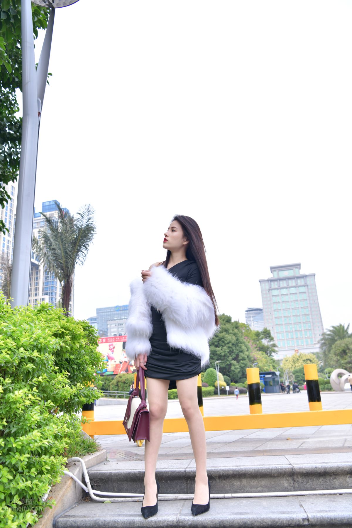 [Mojing Street] 065 Black Bodycon Skirt Elegant Girl Matching Thin Stiletto High Heels photo 6