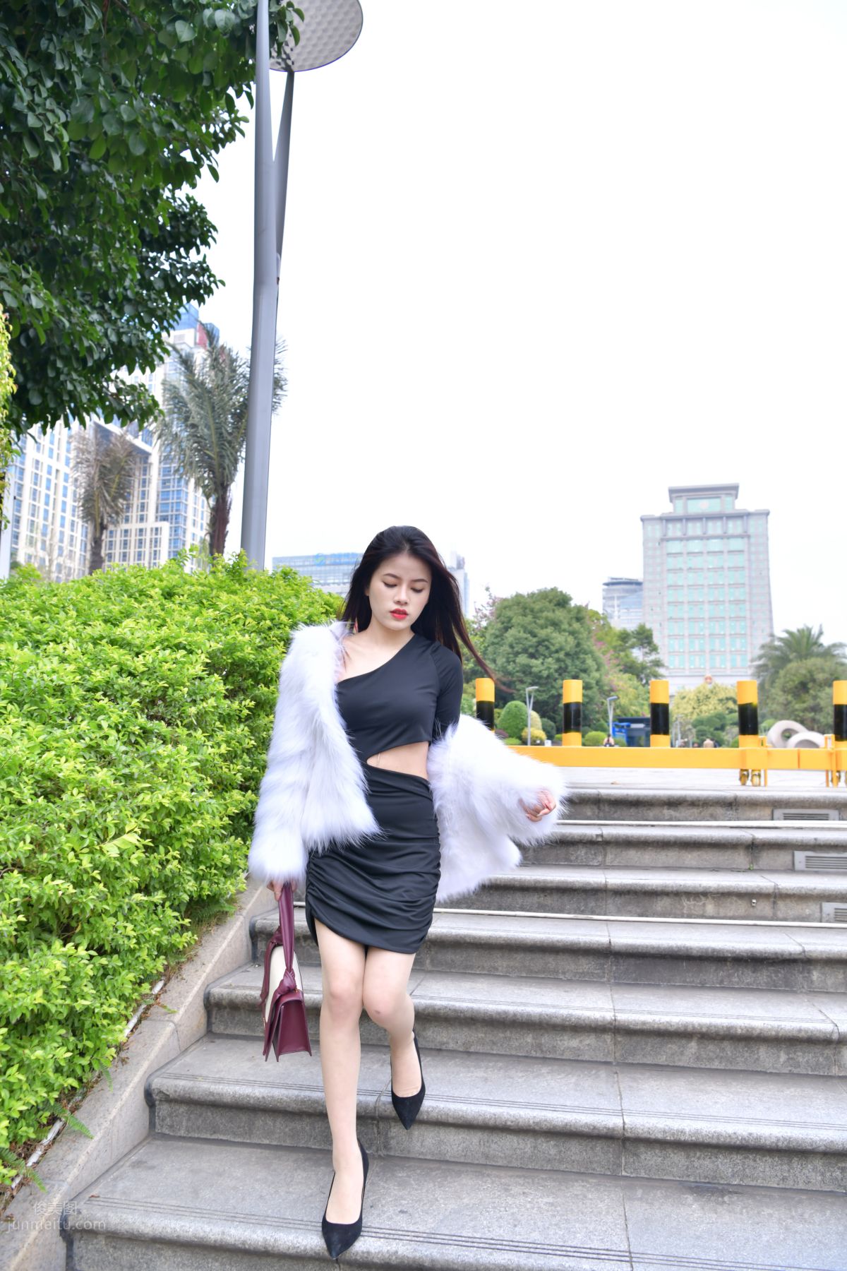 [Mojing Street] 065 Black Bodycon Skirt Elegant Girl Matching Thin Stiletto High Heels photo 8