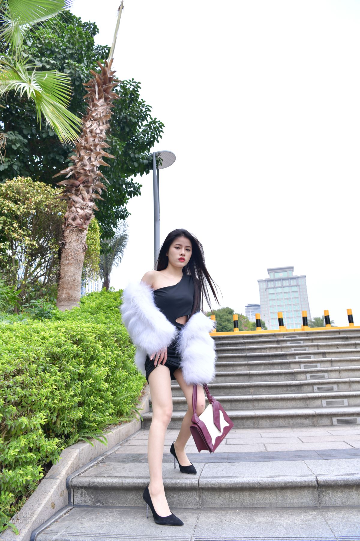[Mojing Street] 065 Black Bodycon Skirt Elegant Girl Matching Thin Stiletto High Heels photo 9