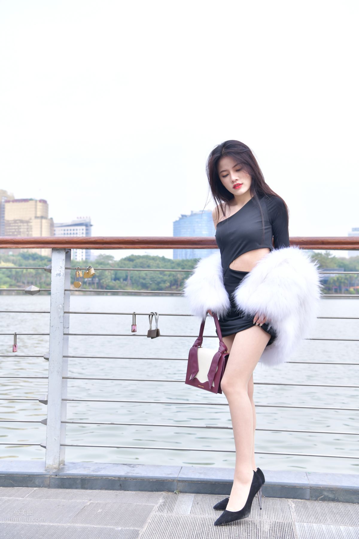 [Mojing Street] 065 Black Bodycon Skirt Elegant Girl Matching Thin Stiletto High Heels photo 33
