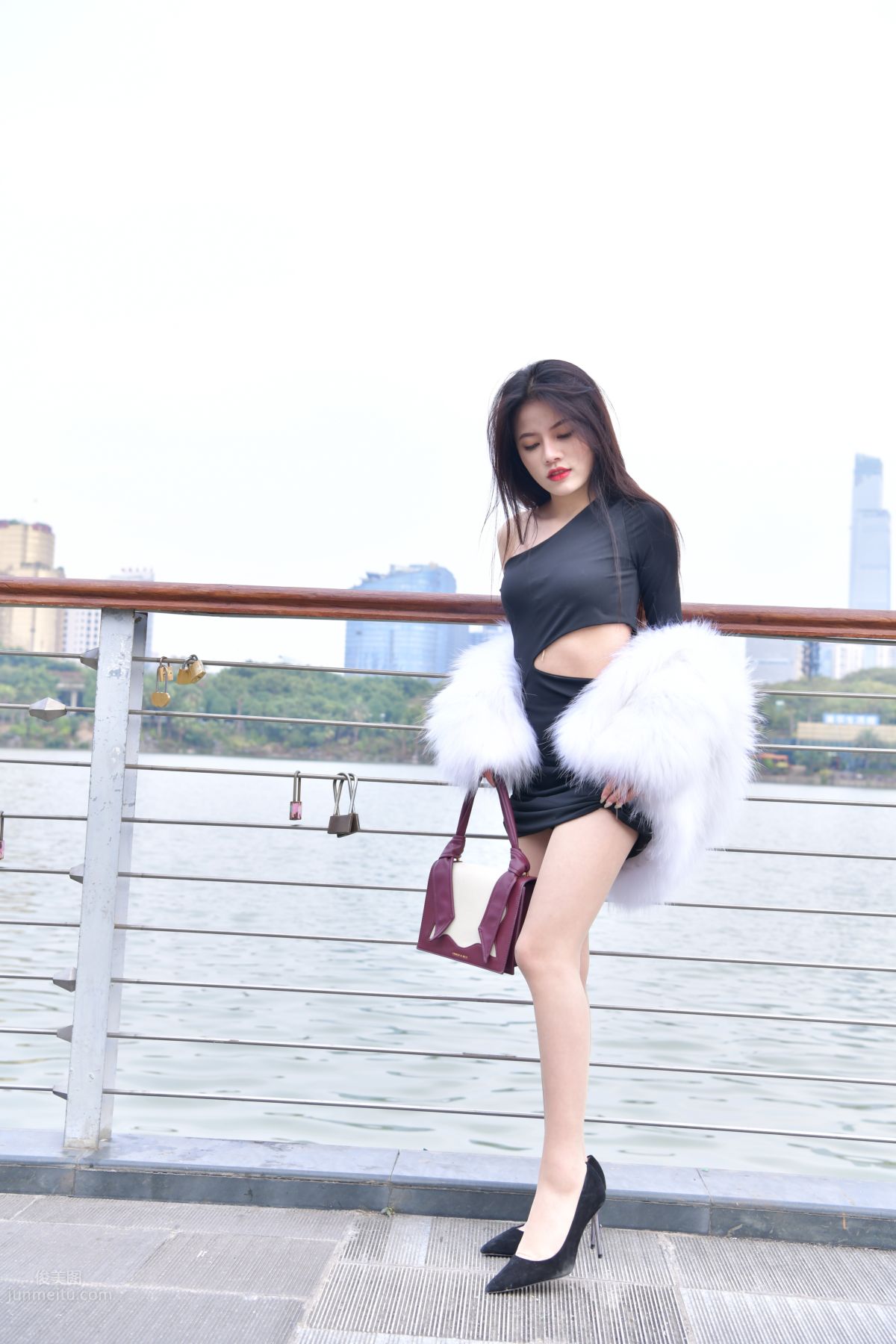 [Mojing Street] 065 Black Bodycon Skirt Elegant Girl Matching Thin Stiletto High Heels photo 34