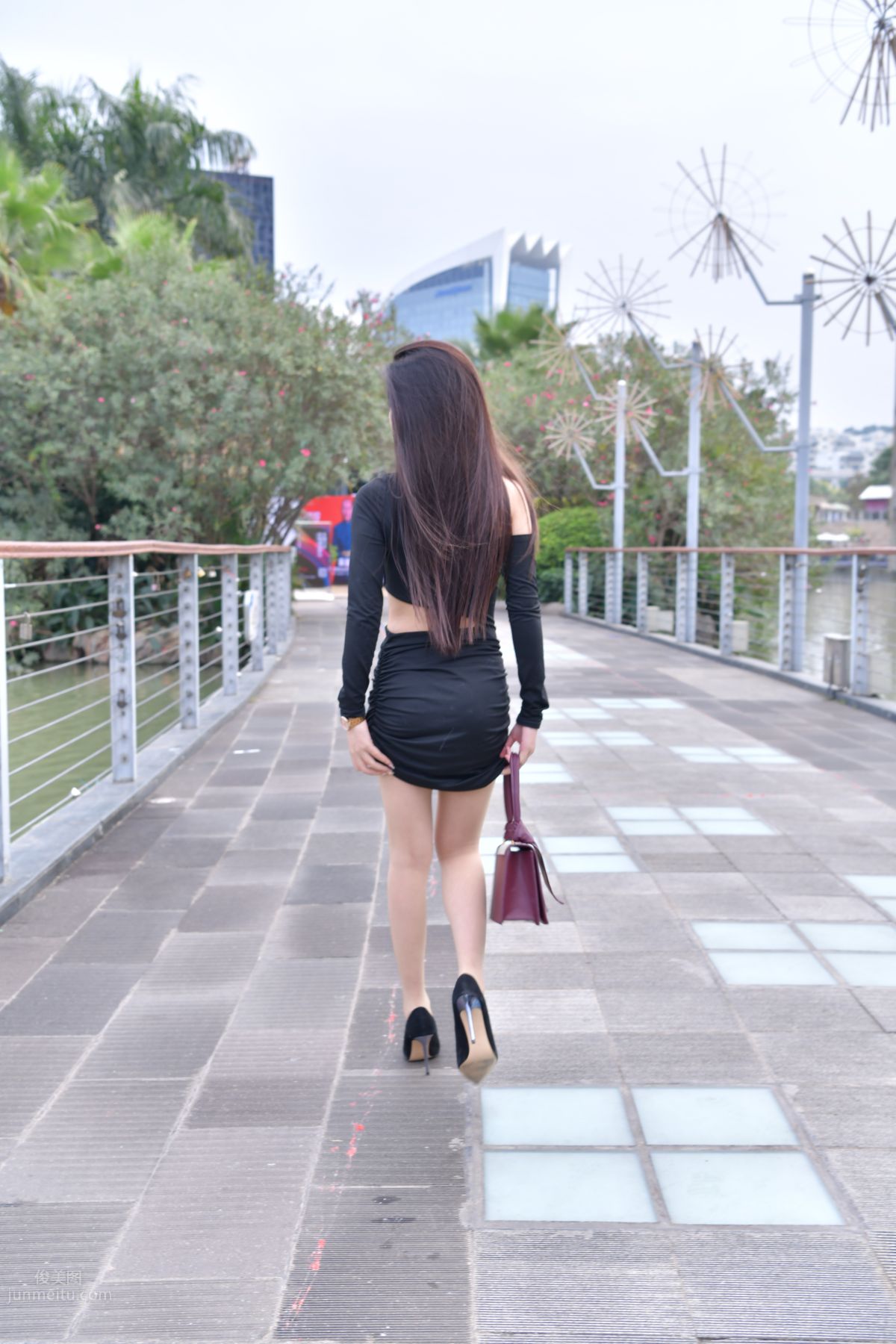 [Mojing Street] 065 Black Bodycon Skirt Elegant Girl Matching Thin Stiletto High Heels photo 67
