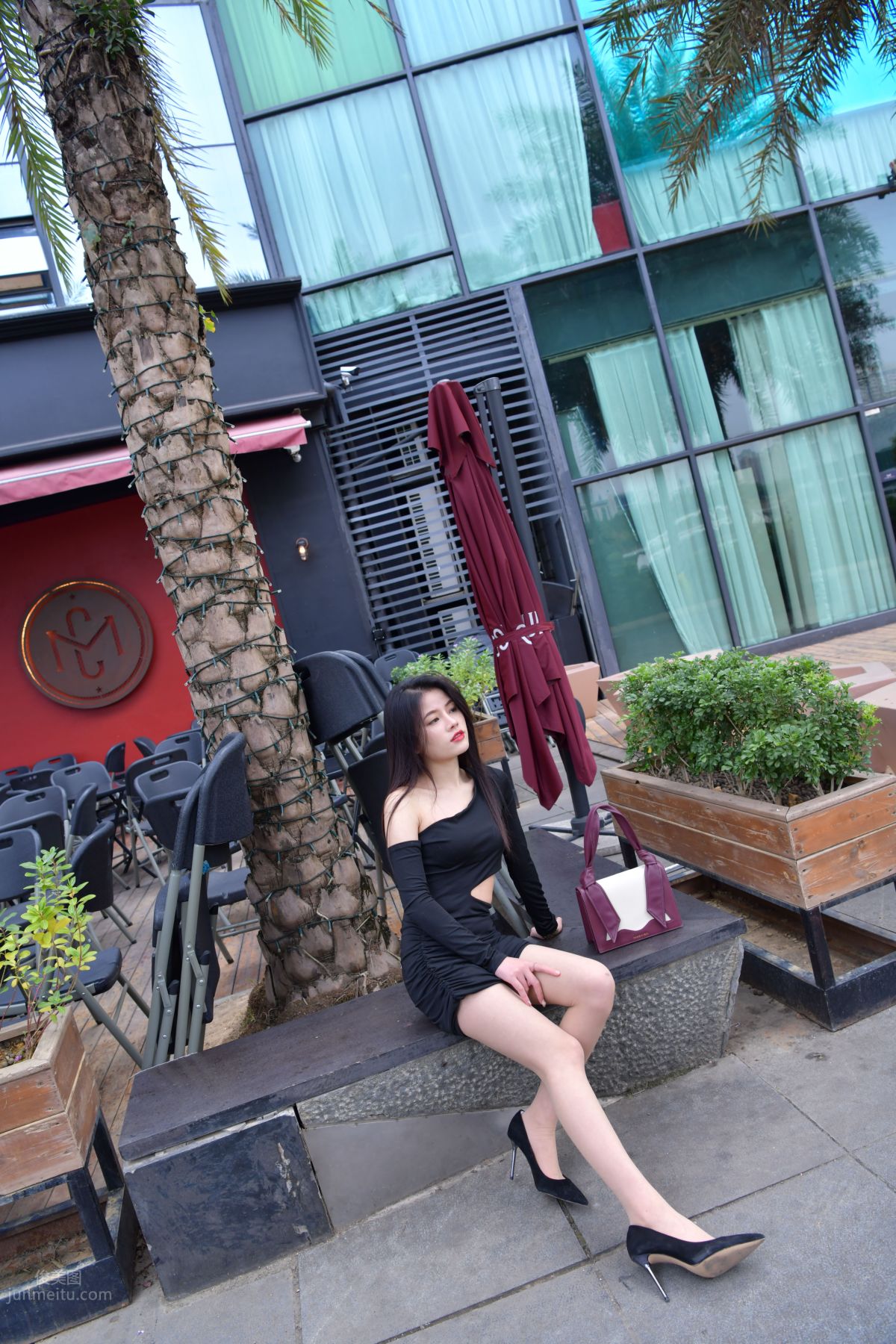 [Mojing Street] 065 Black Bodycon Skirt Elegant Girl Matching Thin Stiletto High Heels photo 84