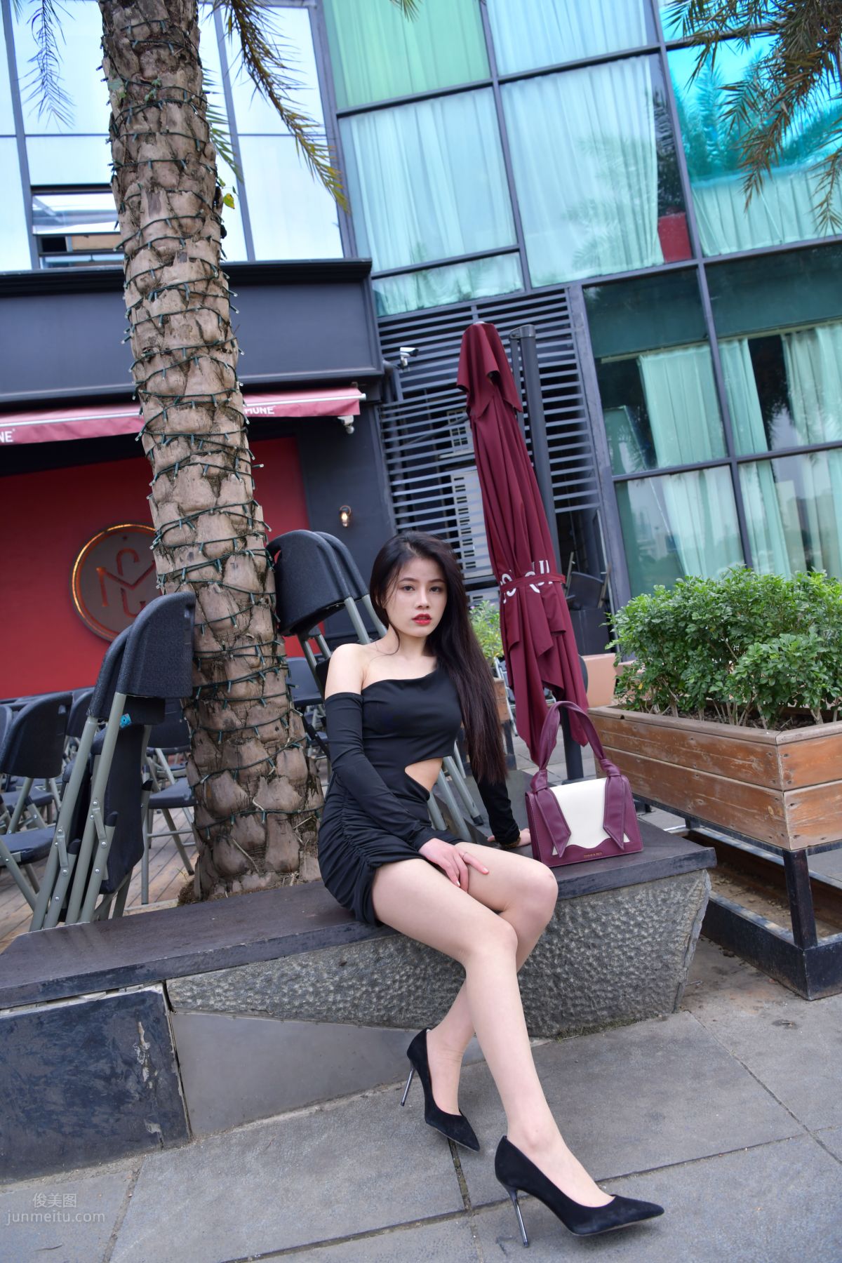 [Mojing Street] 065 Black Bodycon Skirt Elegant Girl Matching Thin Stiletto High Heels photo 86