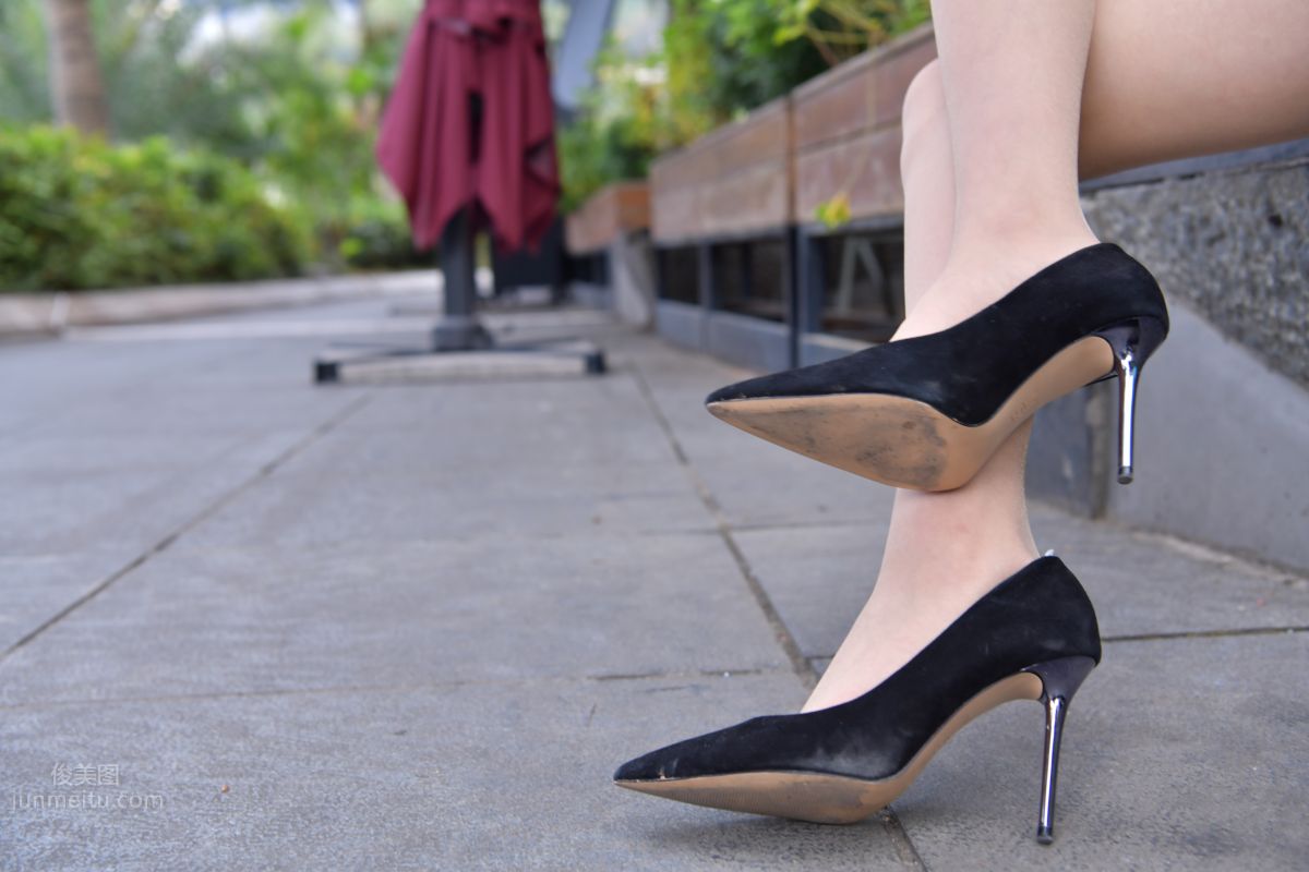 [Mojing Street] 065 Black Bodycon Skirt Elegant Girl Matching Thin Stiletto High Heels photo 154
