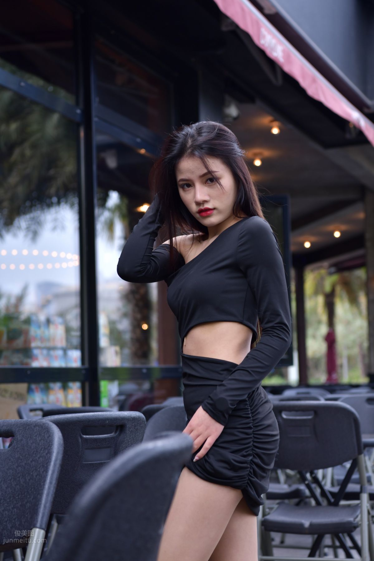 [Mojing Street] 065 Black Bodycon Skirt Elegant Girl Matching Thin Stiletto High Heels photo 205