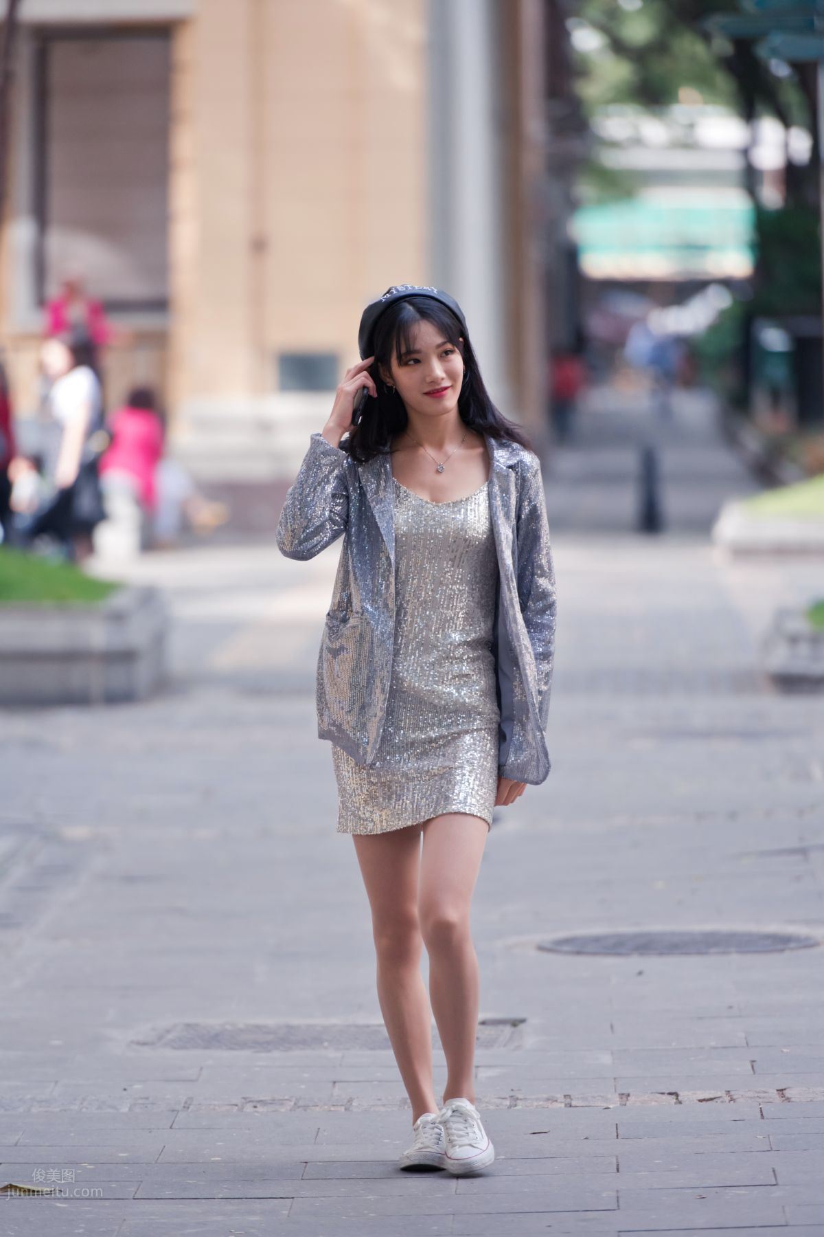 [Mojing Street] 066 Yufeng Street Snap Chatting Up a Sweet Girl in Meat Stockings at Shamian Park, September photo 6