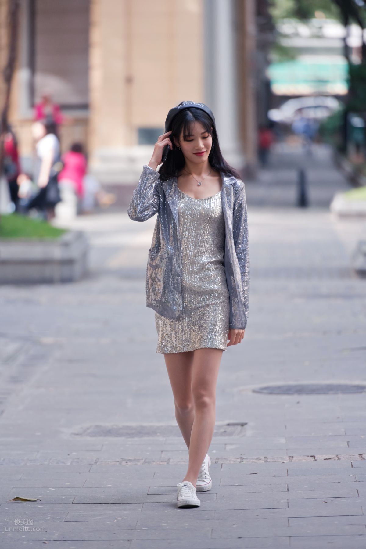 [Mojing Street] 066 Yufeng Street Snap Chatting Up a Sweet Girl in Meat Stockings at Shamian Park, September photo 7