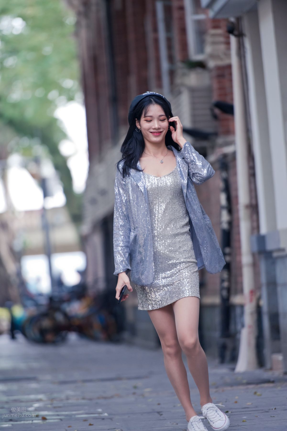 [Mojing Street] 066 Yufeng Street Snap Chatting Up a Sweet Girl in Meat Stockings at Shamian Park, September photo 10