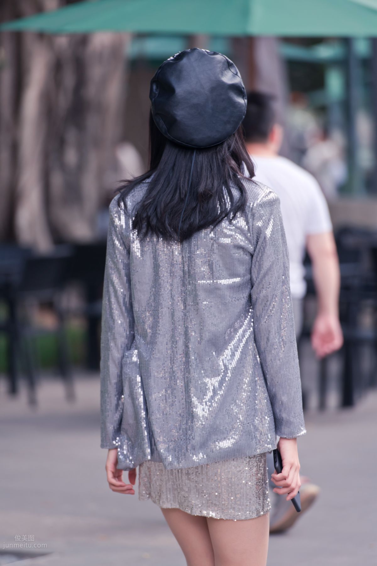 [Mojing Street] 066 Yufeng Street Snap Chatting Up a Sweet Girl in Meat Stockings at Shamian Park, September photo 43