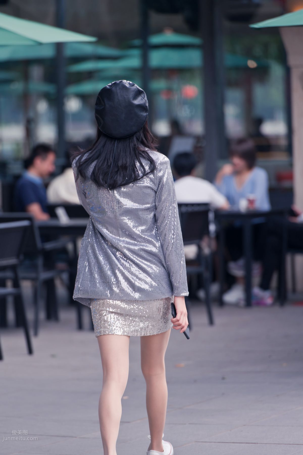 [Mojing Street] 066 Yufeng Street Snap Chatting Up a Sweet Girl in Meat Stockings at Shamian Park, September photo 46