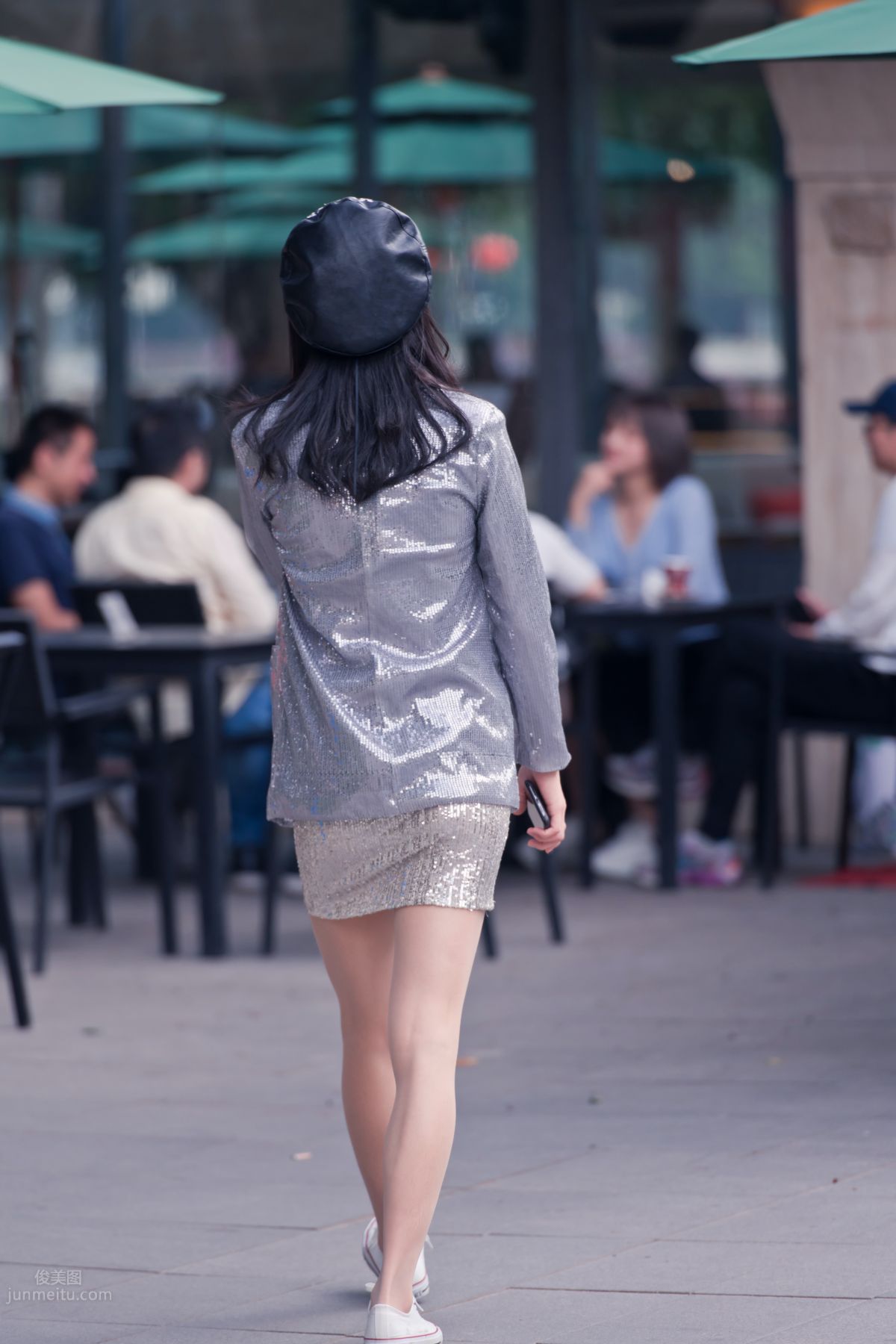 [Mojing Street] 066 Yufeng Street Snap Chatting Up a Sweet Girl in Meat Stockings at Shamian Park, September photo 47