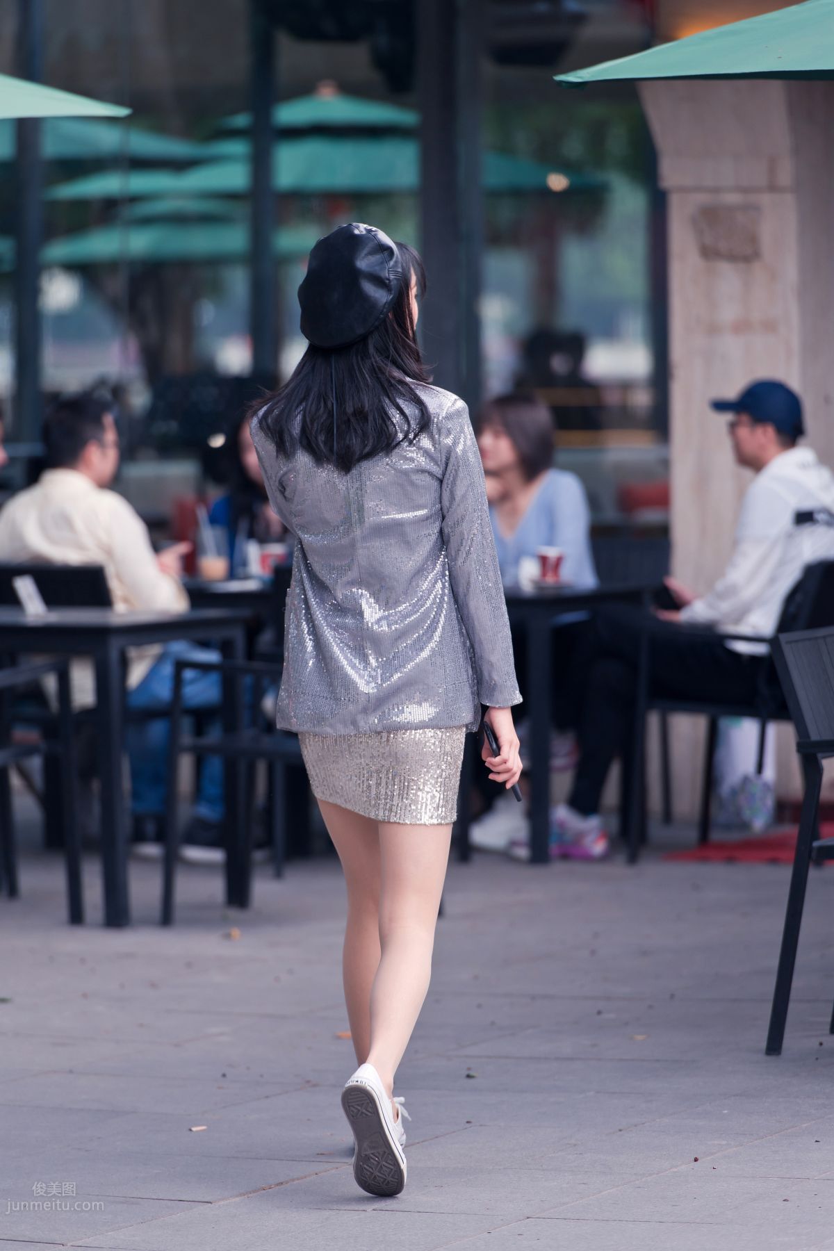 [Mojing Street] 066 Yufeng Street Snap Chatting Up a Sweet Girl in Meat Stockings at Shamian Park, September photo 49