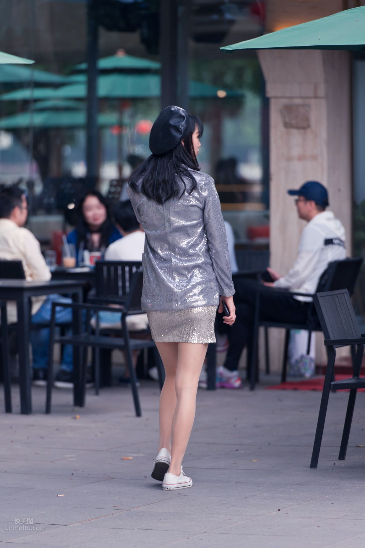 [Mojing Street] 066 Yufeng Street Snap Chatting Up a Sweet Girl in Meat Stockings at Shamian Park, September photo 50