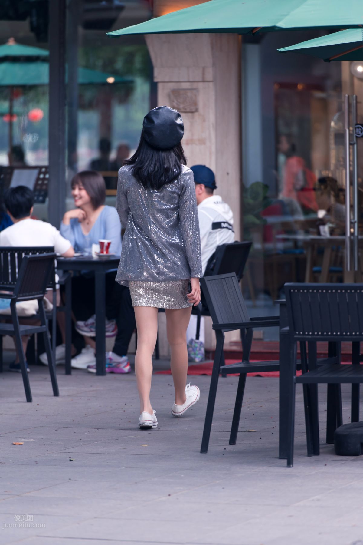 [Mojing Street] 066 Yufeng Street Snap Chatting Up a Sweet Girl in Meat Stockings at Shamian Park, September photo 52