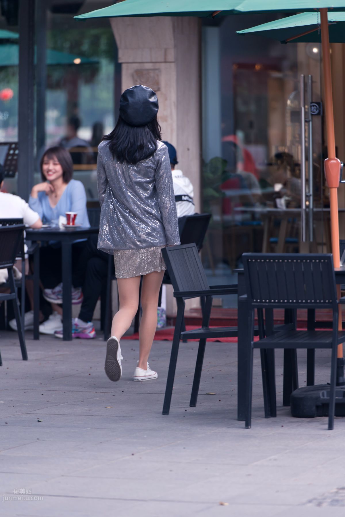 [Mojing Street] 066 Yufeng Street Snap Chatting Up a Sweet Girl in Meat Stockings at Shamian Park, September photo 53