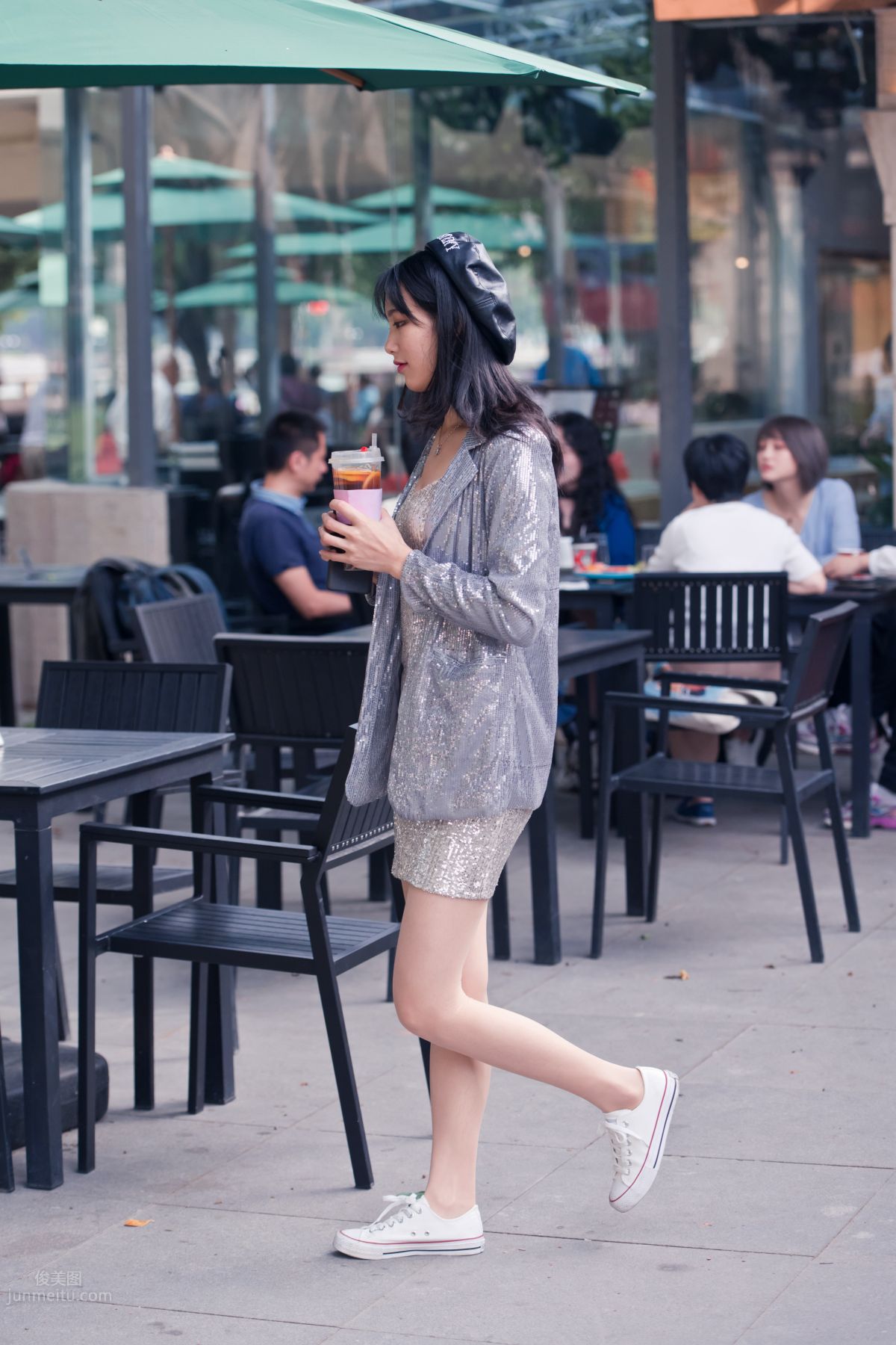 [Mojing Street] 066 Yufeng Street Snap Chatting Up a Sweet Girl in Meat Stockings at Shamian Park, September photo 62