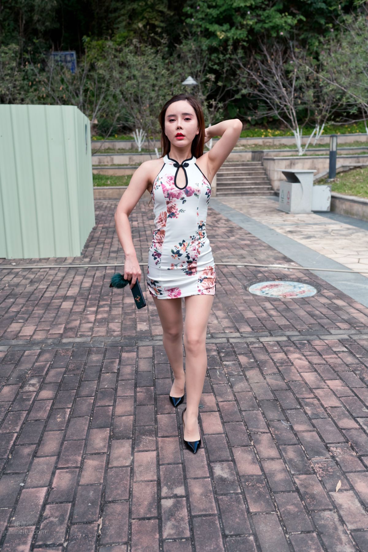 [Mojing Street] 071 Ai Xiaoqing Qipao Street Snap photo 112