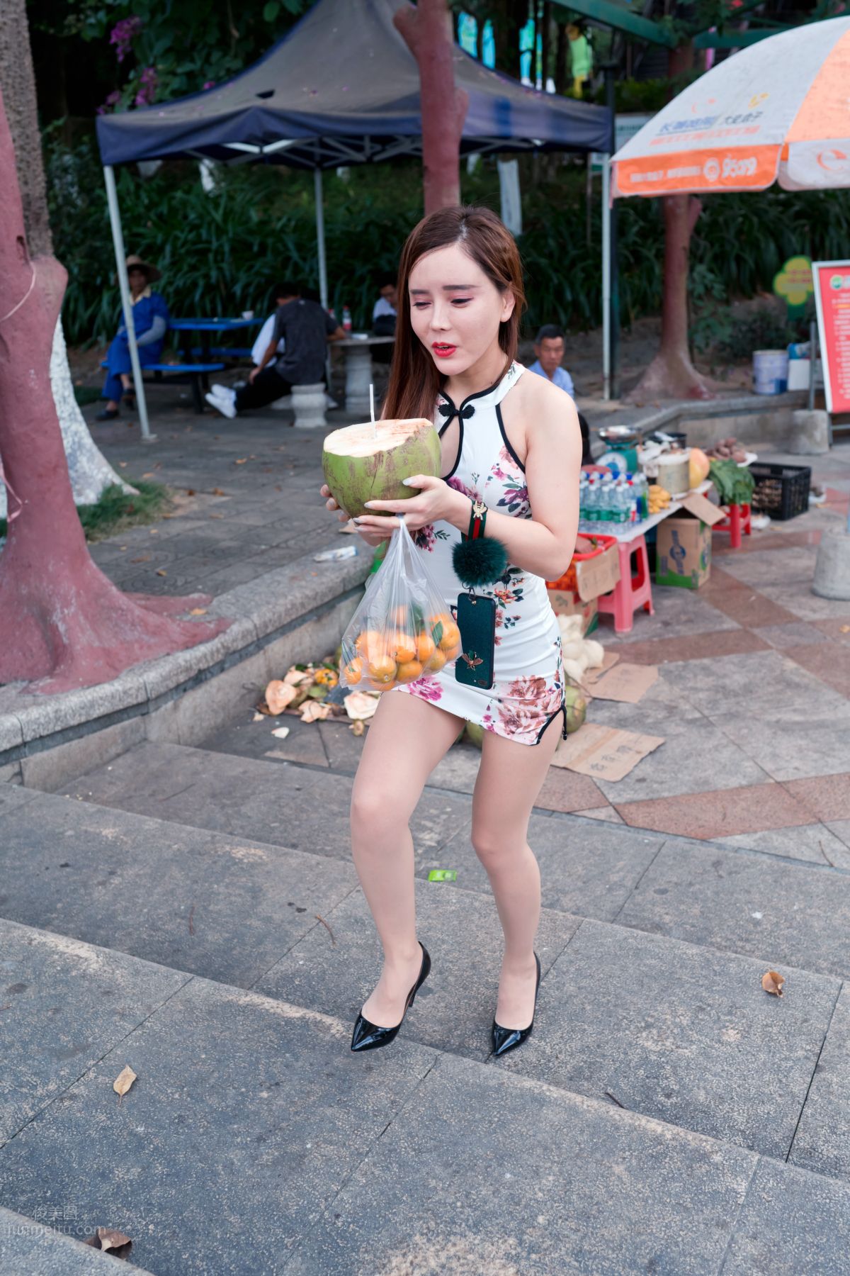 [Mojing Street] 071 Ai Xiaoqing Qipao Street Snap photo 284