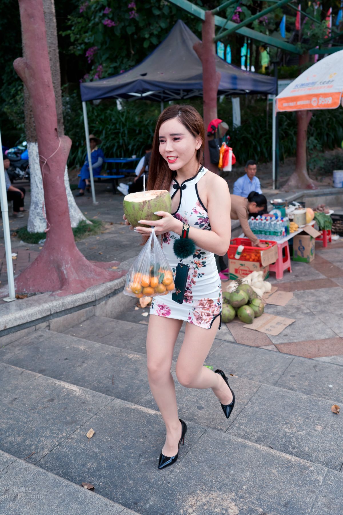 [Mojing Street] 071 Ai Xiaoqing Qipao Street Snap photo 285