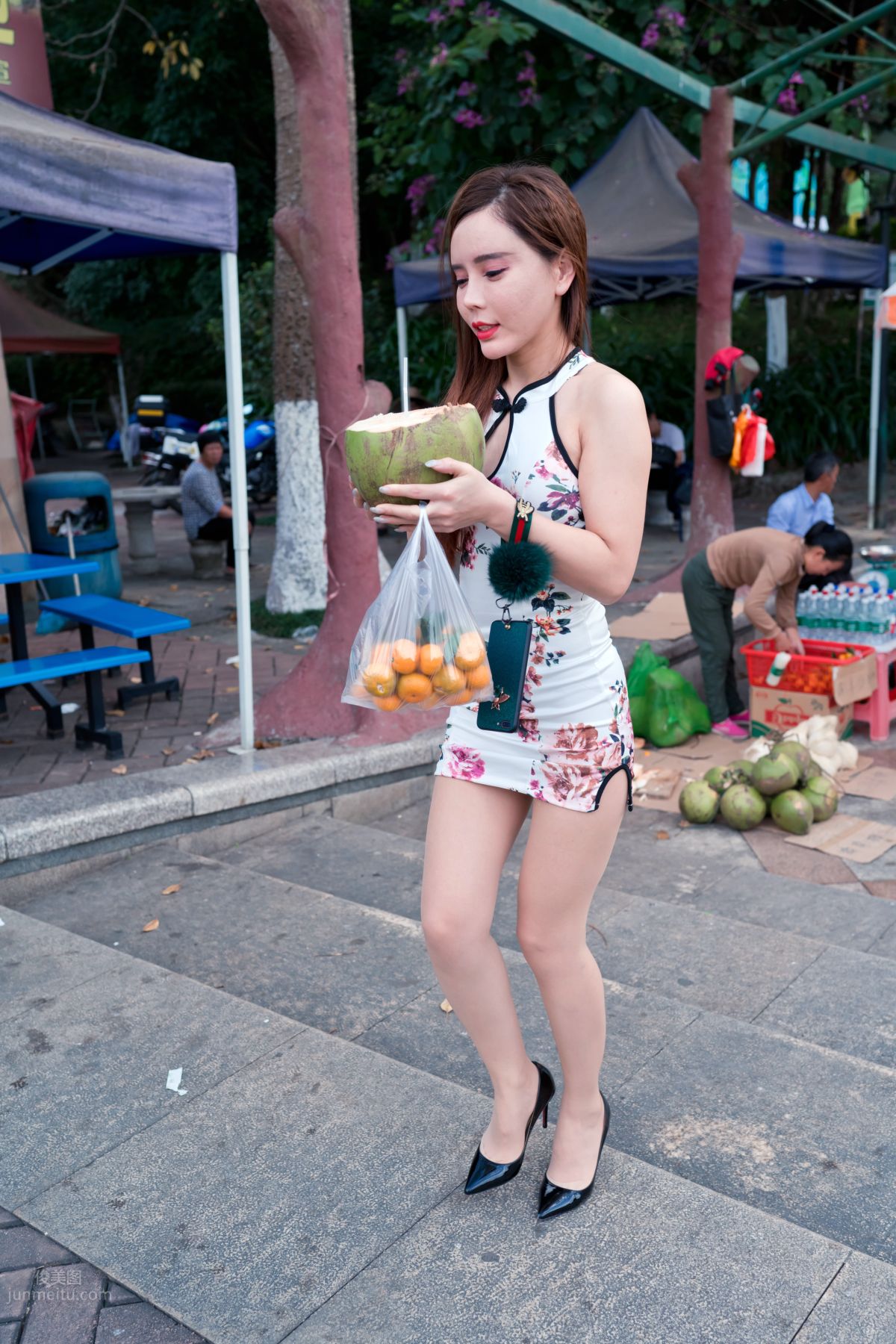 [Mojing Street] 071 Ai Xiaoqing Qipao Street Snap photo 287