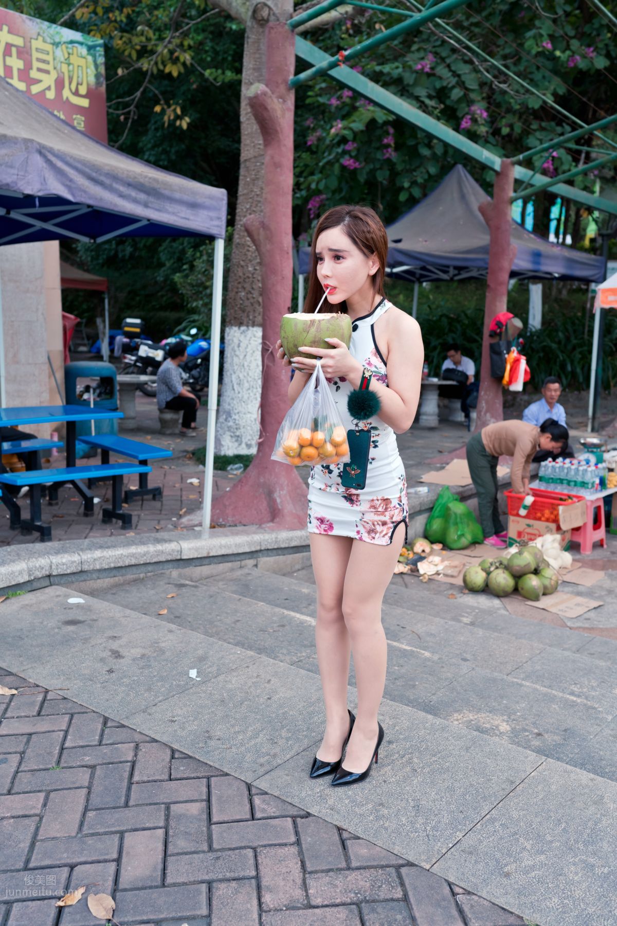 [Mojing Street] 071 Ai Xiaoqing Qipao Street Snap photo 288