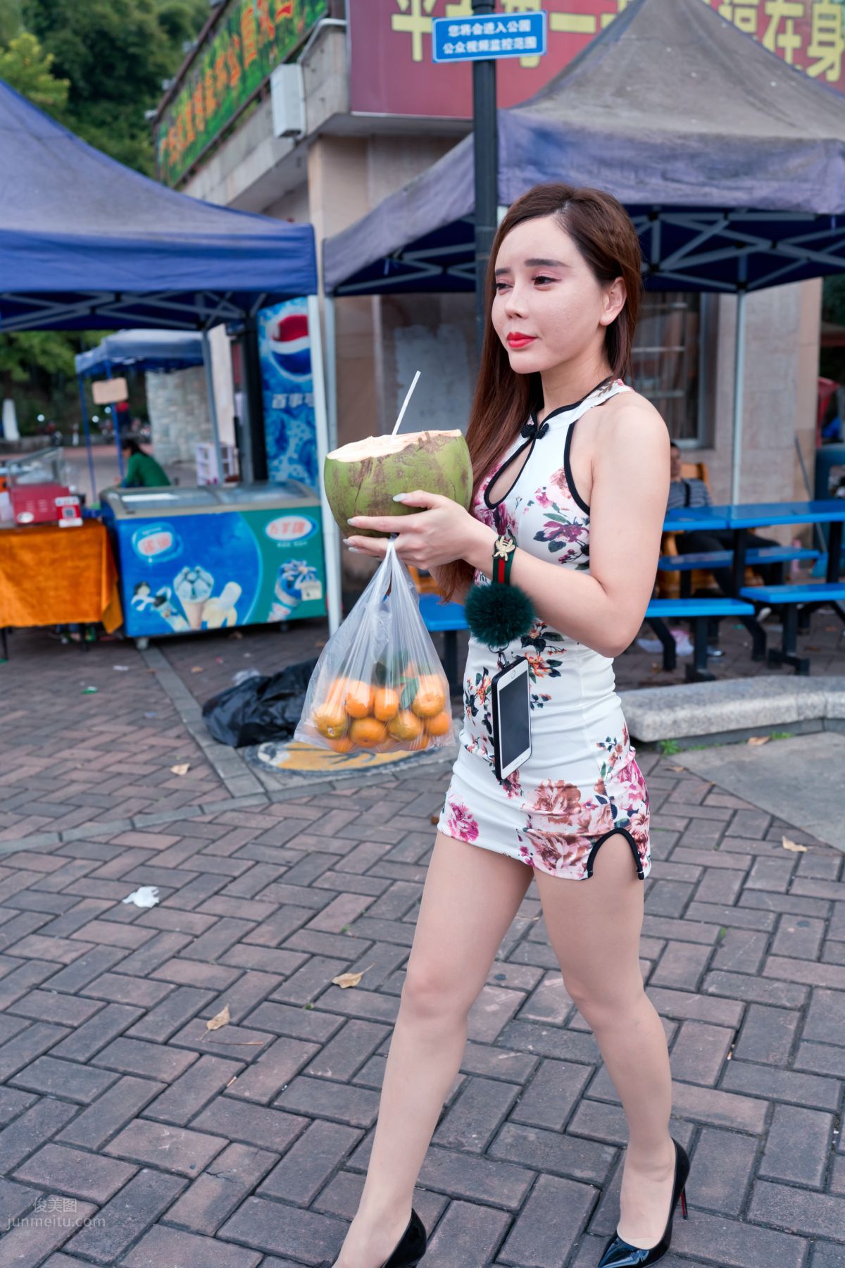 [Mojing Street] 071 Ai Xiaoqing Qipao Street Snap photo 290