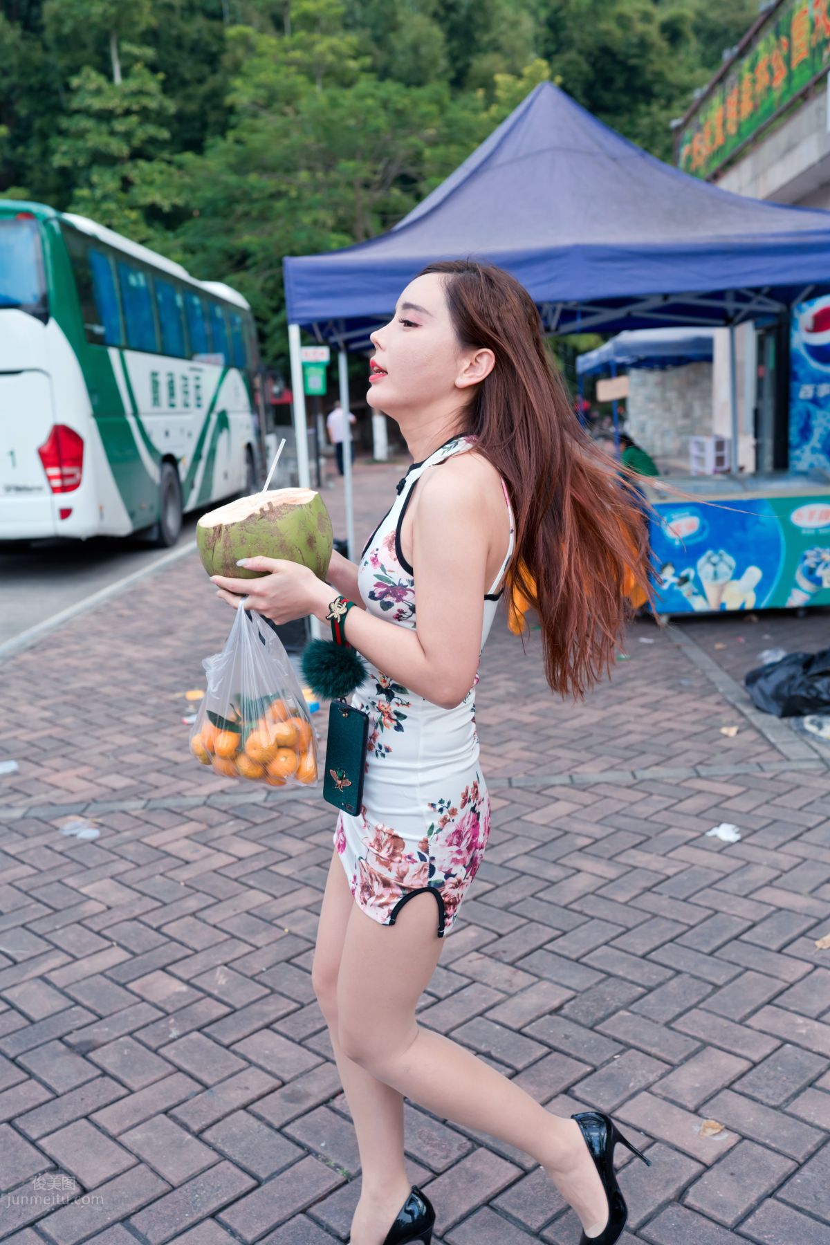 [Mojing Street] 071 Ai Xiaoqing Qipao Street Snap photo 291