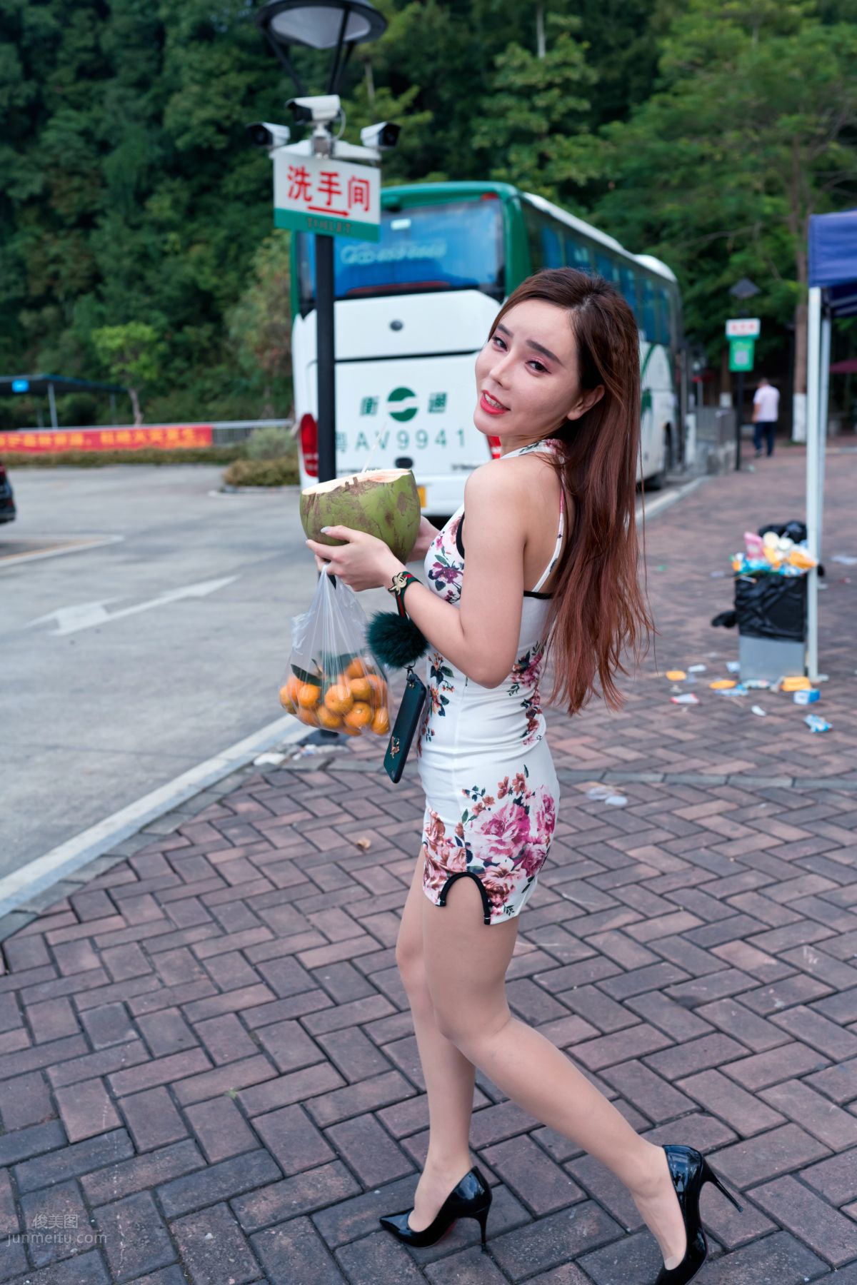 [Mojing Street] 071 Ai Xiaoqing Qipao Street Snap photo 293