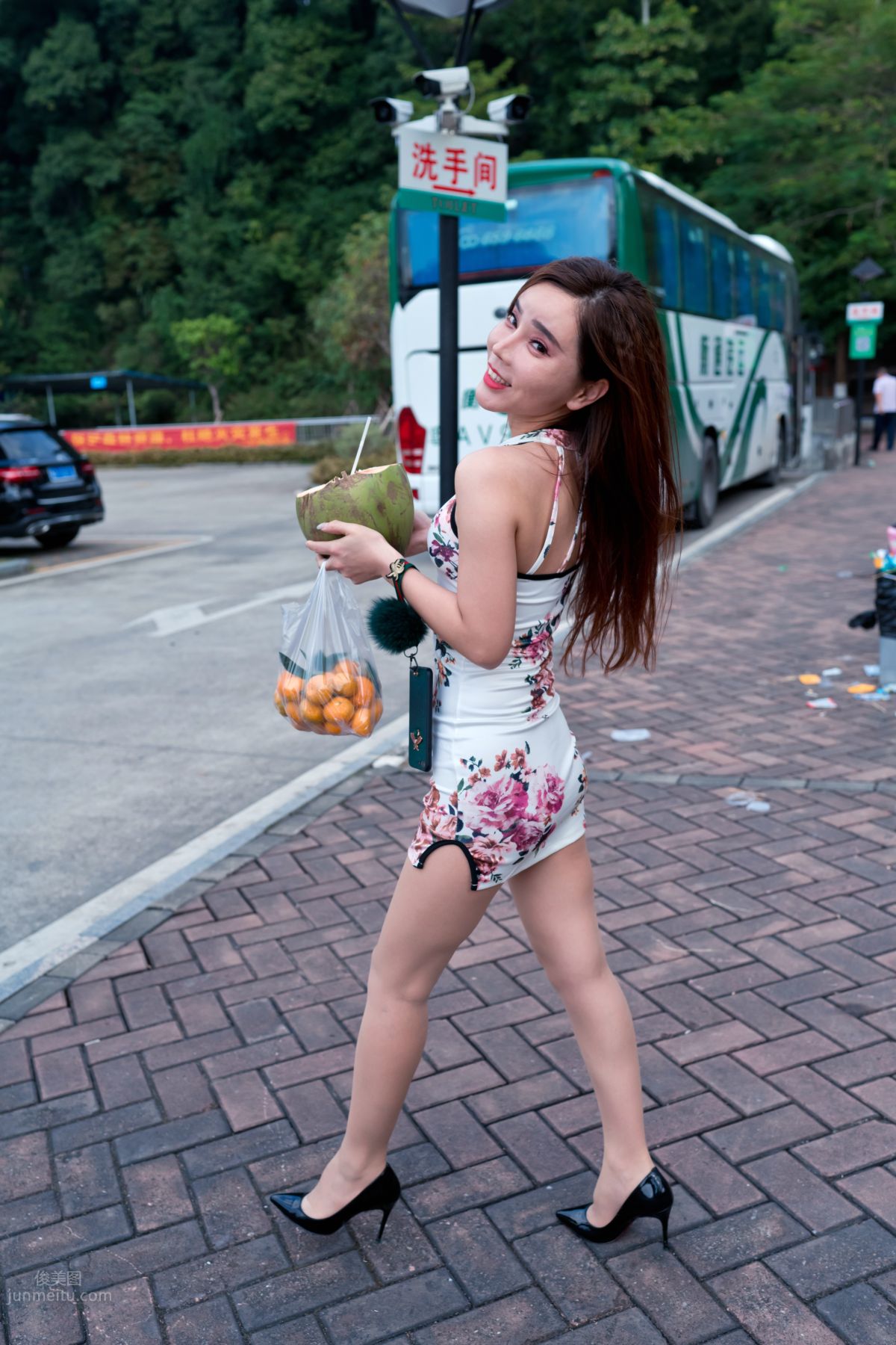 [Mojing Street] 071 Ai Xiaoqing Qipao Street Snap photo 294