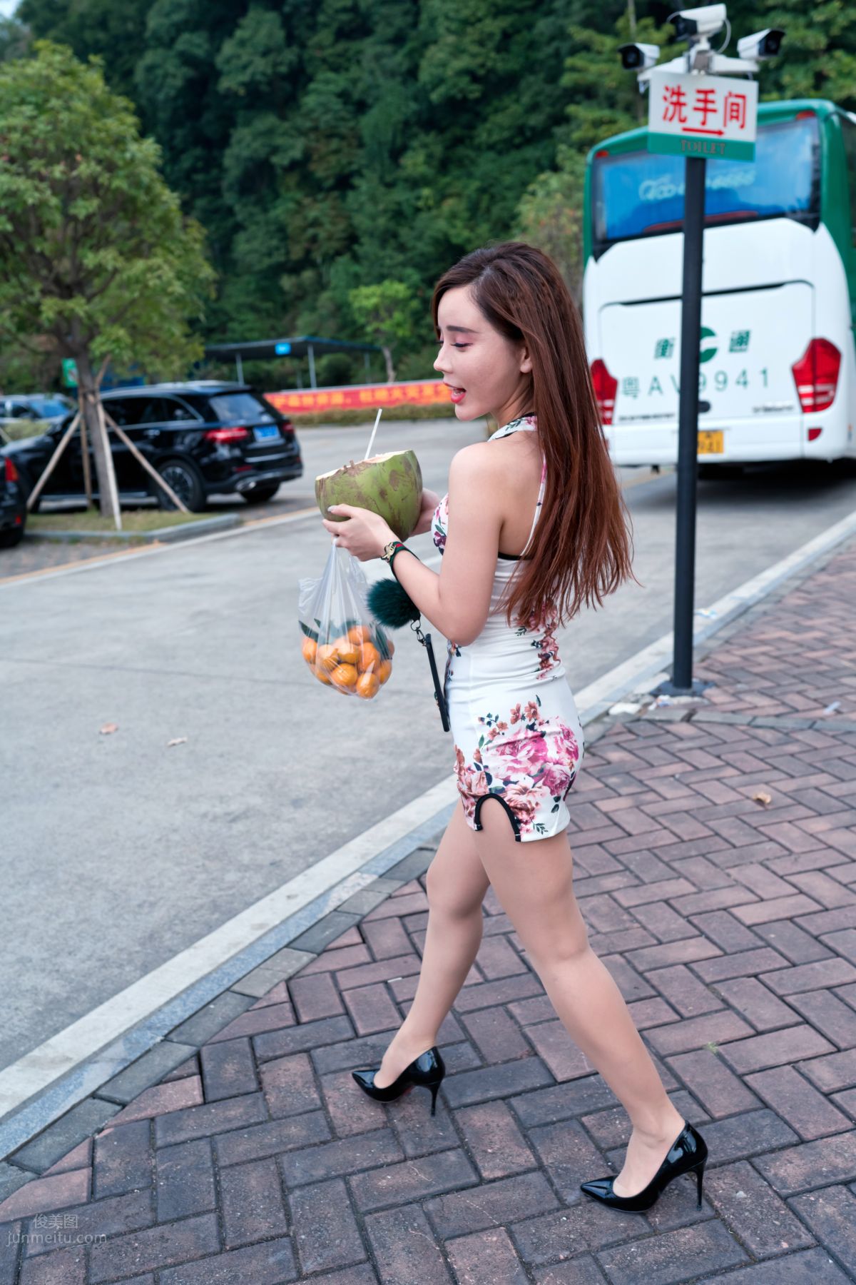 [Mojing Street] 071 Ai Xiaoqing Qipao Street Snap photo 296