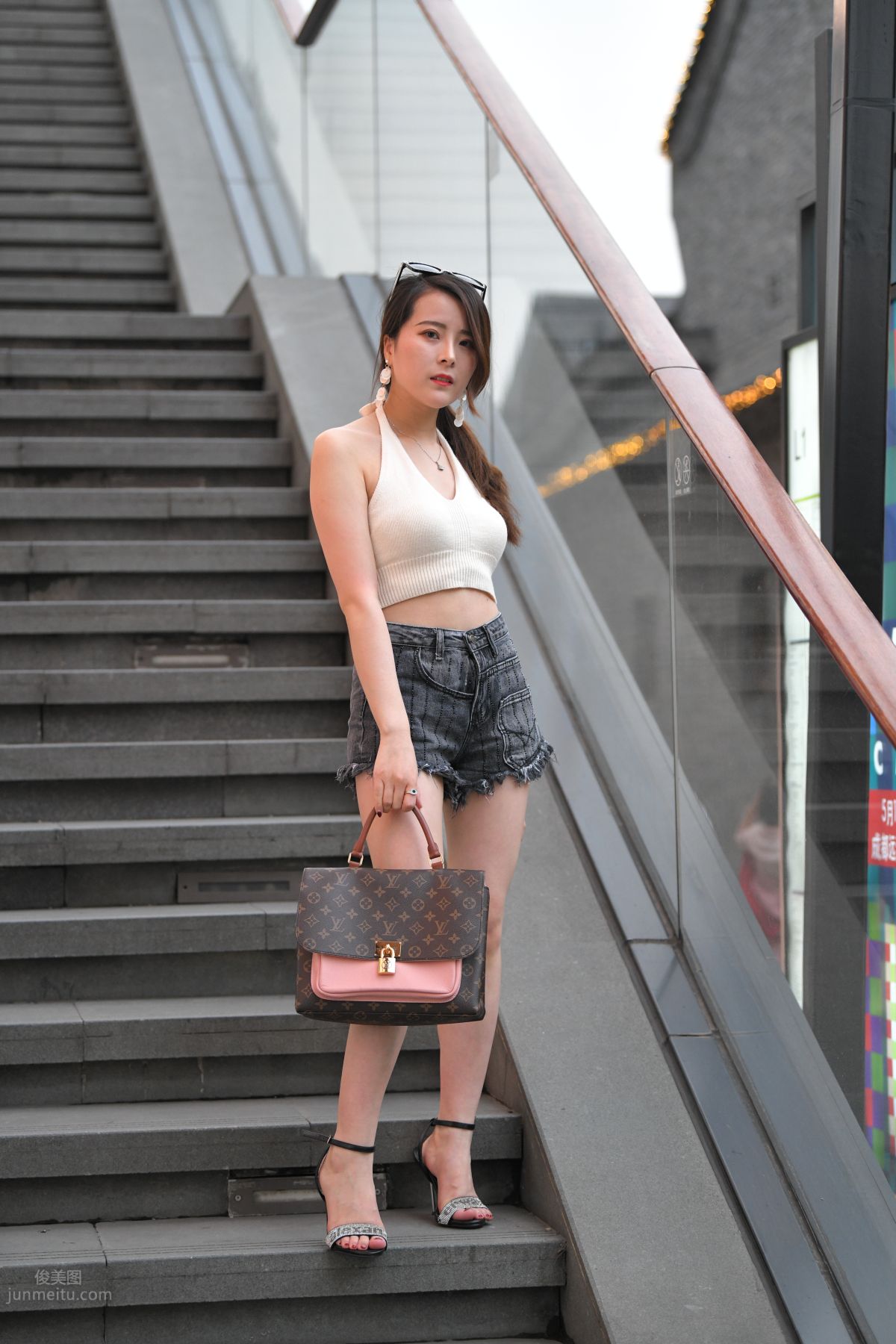 [Mojing Street] 081 Street Snap Denim Hot Pants photo 26