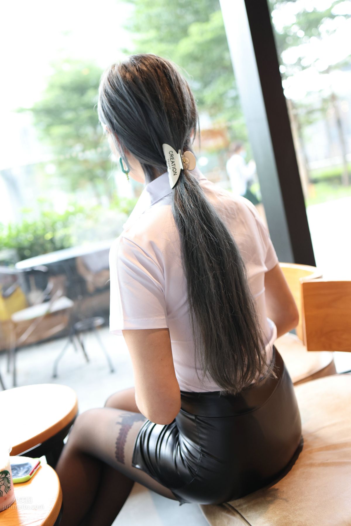 [Mojing Street] 093 Leather Skirt and Black Stockings photo 161