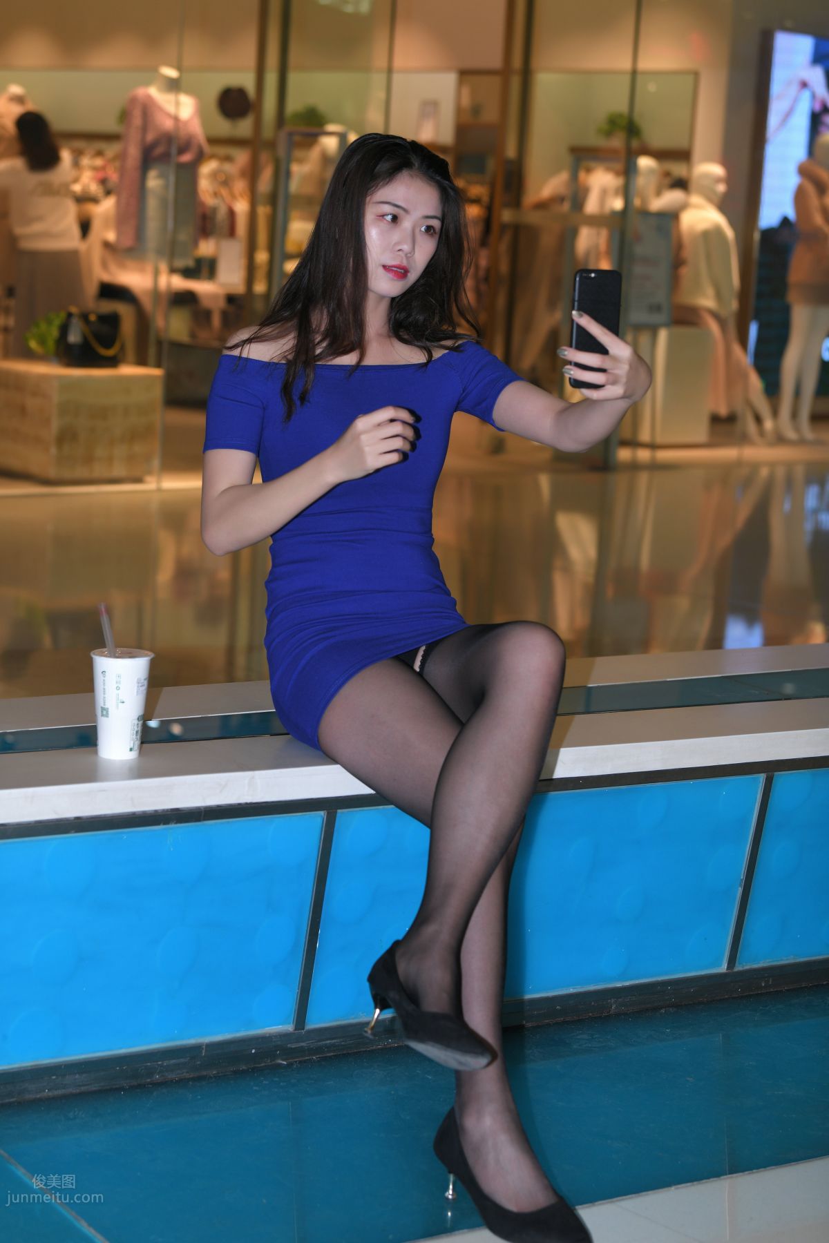 [Mojing Street] 102 Cousin's Bodycon Skirt with Slit and Stockings photo 313