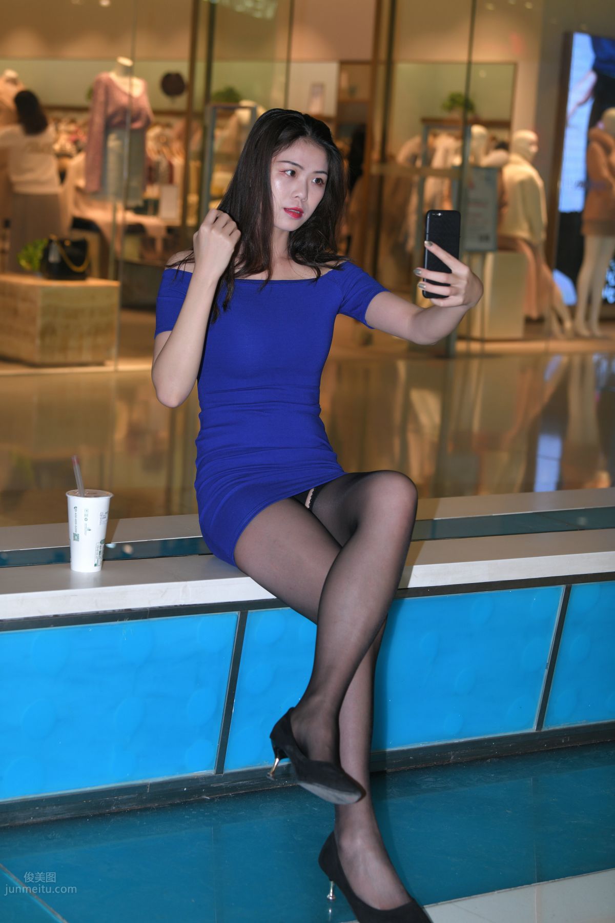 [Mojing Street] 102 Cousin's Bodycon Skirt with Slit and Stockings photo 312