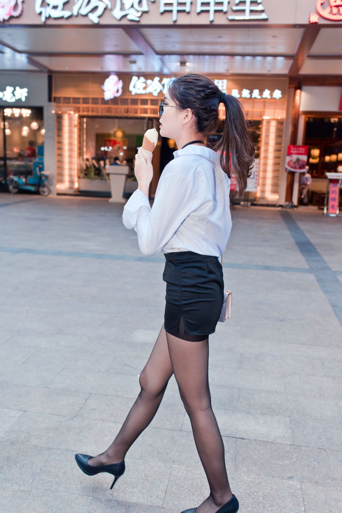 [Mojing Street] 105 OL Top Quality Black Stockings Beauty Tingting's Daily Work photo 76