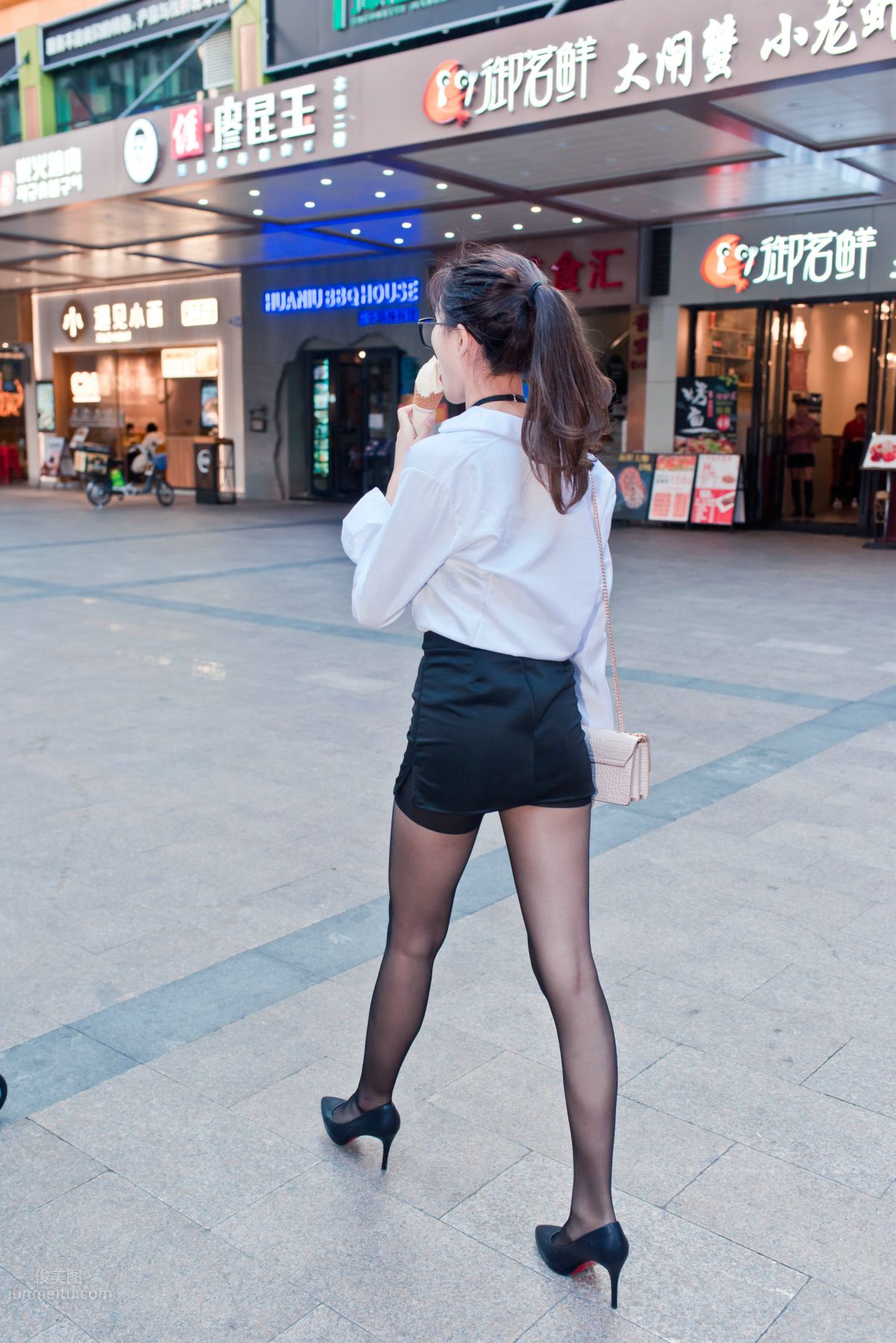 [Mojing Street] 105 OL Top Quality Black Stockings Beauty Tingting's Daily Work photo 78