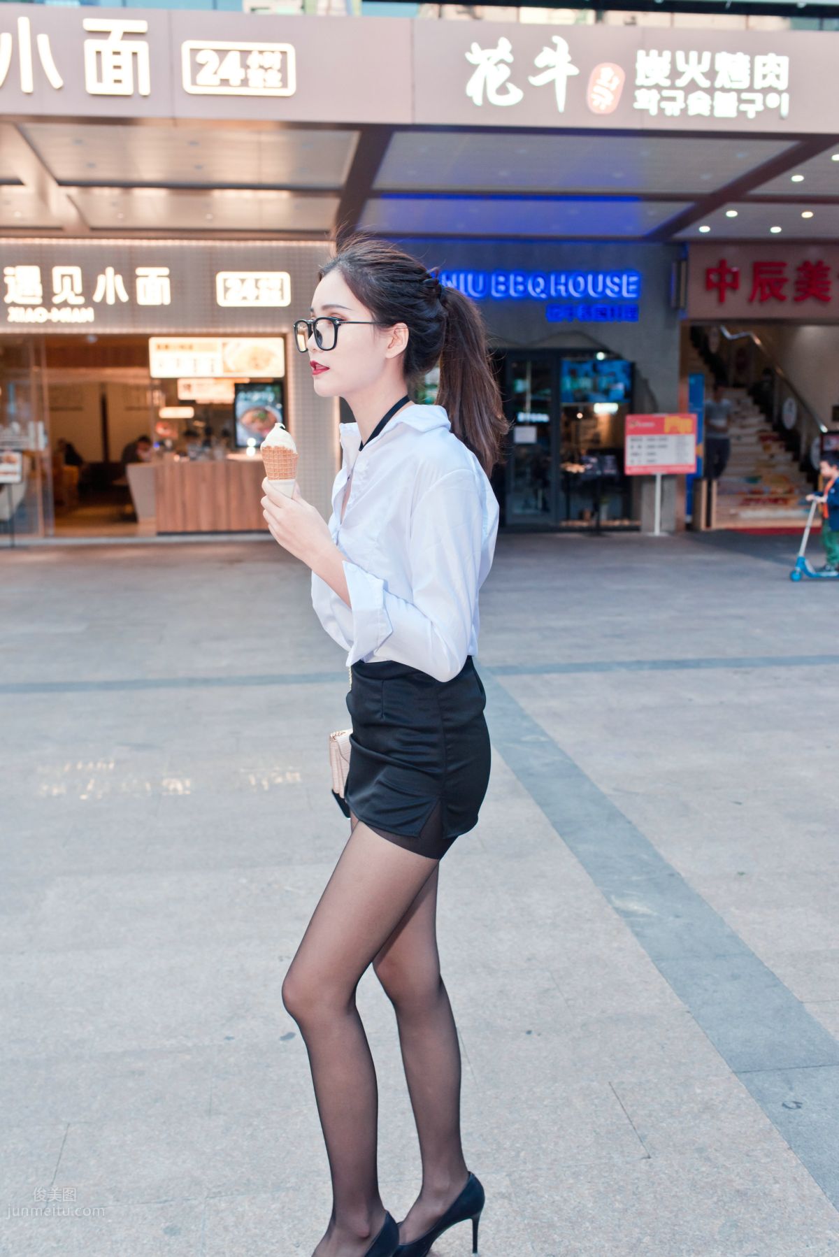 [Mojing Street] 105 OL Top Quality Black Stockings Beauty Tingting's Daily Work photo 82