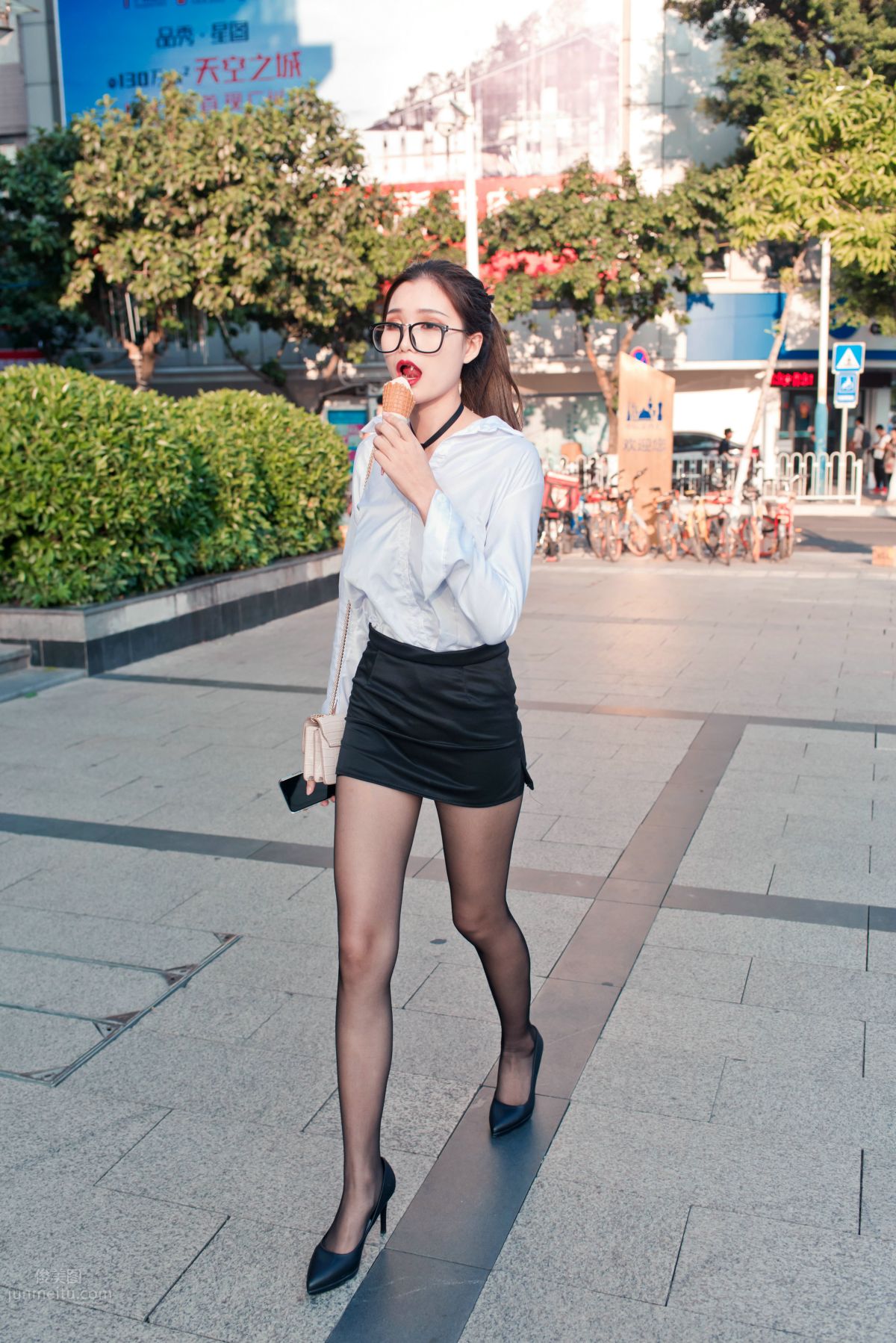 [Mojing Street] 105 OL Top Quality Black Stockings Beauty Tingting's Daily Work photo 96