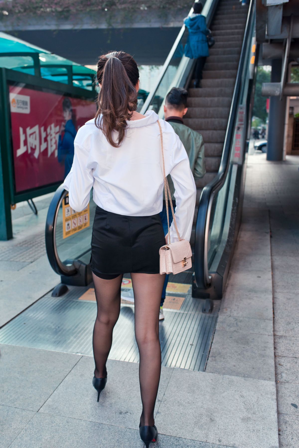 [Mojing Street] 105 OL Top Quality Black Stockings Beauty Tingting's Daily Work photo 112