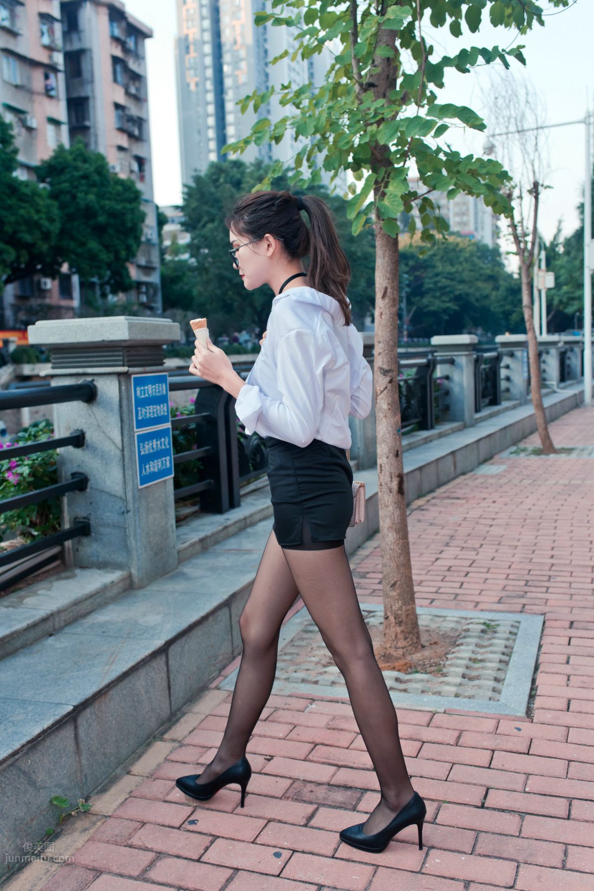 [Mojing Street] 105 OL Top Quality Black Stockings Beauty Tingting's Daily Work photo 117