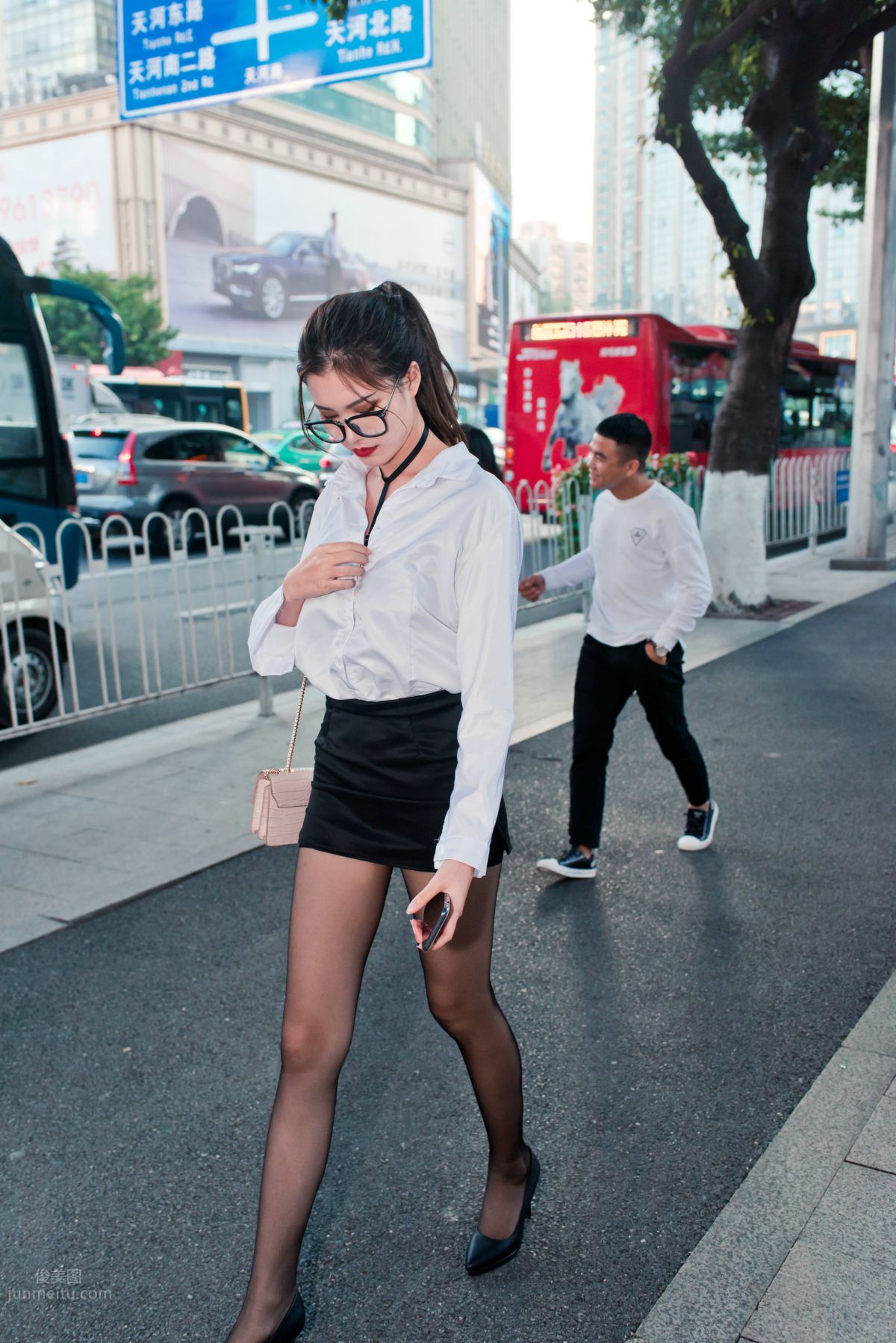 [Mojing Street] 105 OL Top Quality Black Stockings Beauty Tingting's Daily Work photo 158