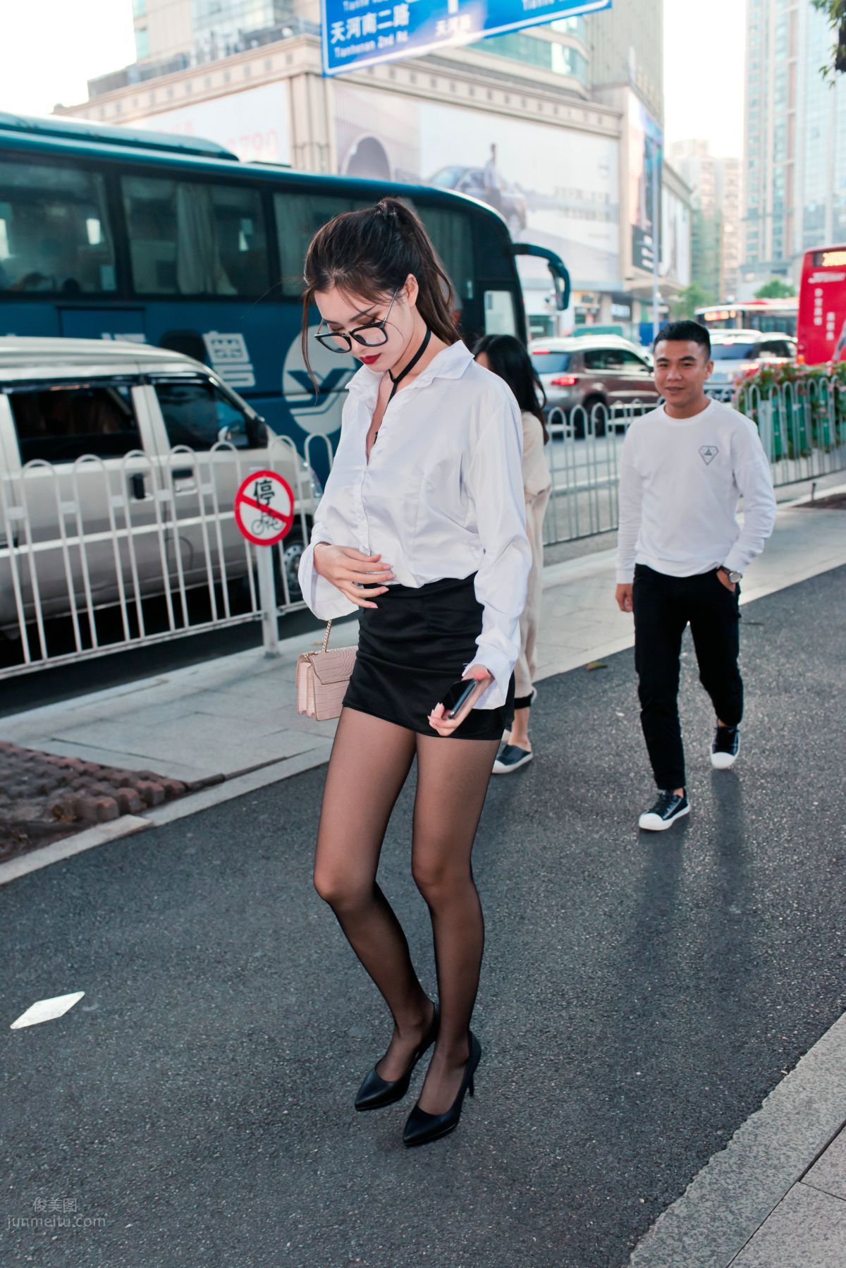 [Mojing Street] 105 OL Top Quality Black Stockings Beauty Tingting's Daily Work photo 160