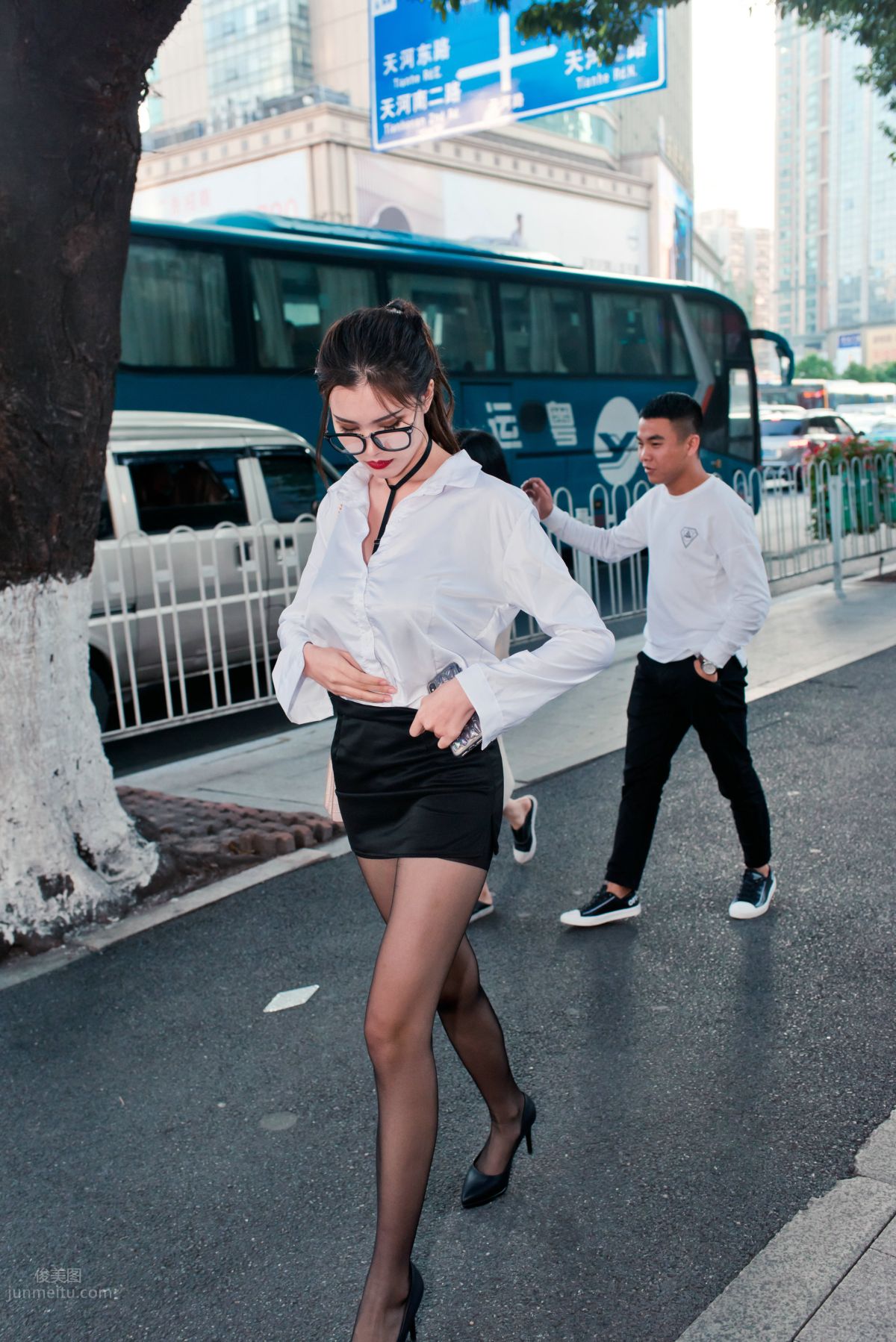 [Mojing Street] 105 OL Top Quality Black Stockings Beauty Tingting's Daily Work photo 161