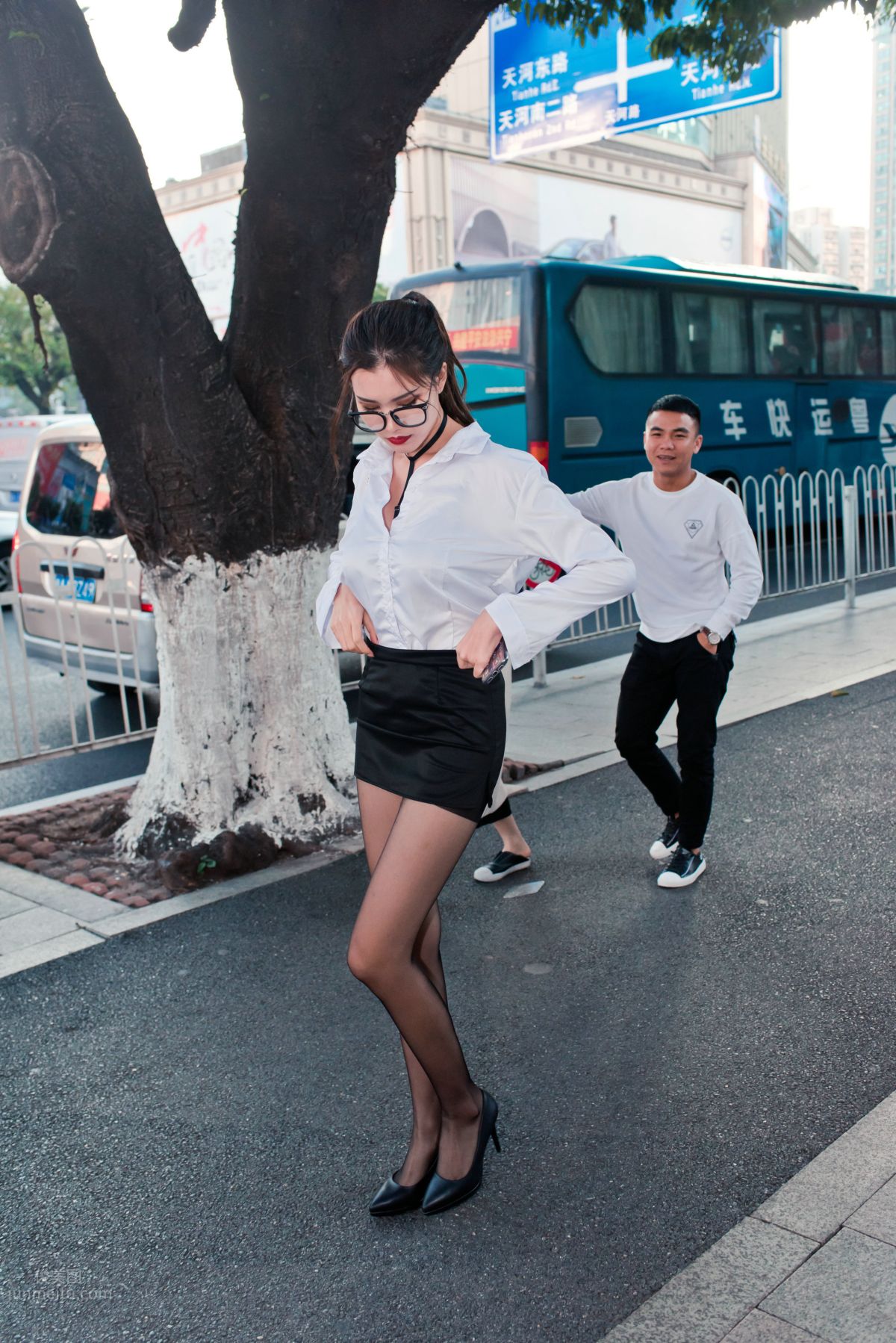 [Mojing Street] 105 OL Top Quality Black Stockings Beauty Tingting's Daily Work photo 162