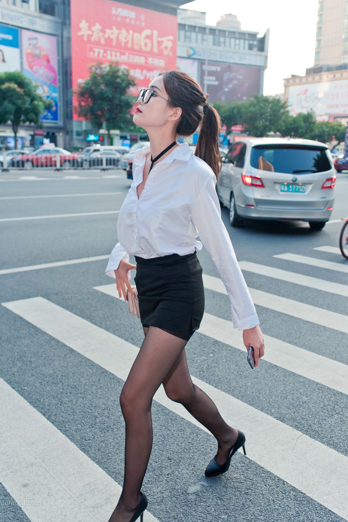 [Mojing Street] 105 OL Top Quality Black Stockings Beauty Tingting's Daily Work photo 177