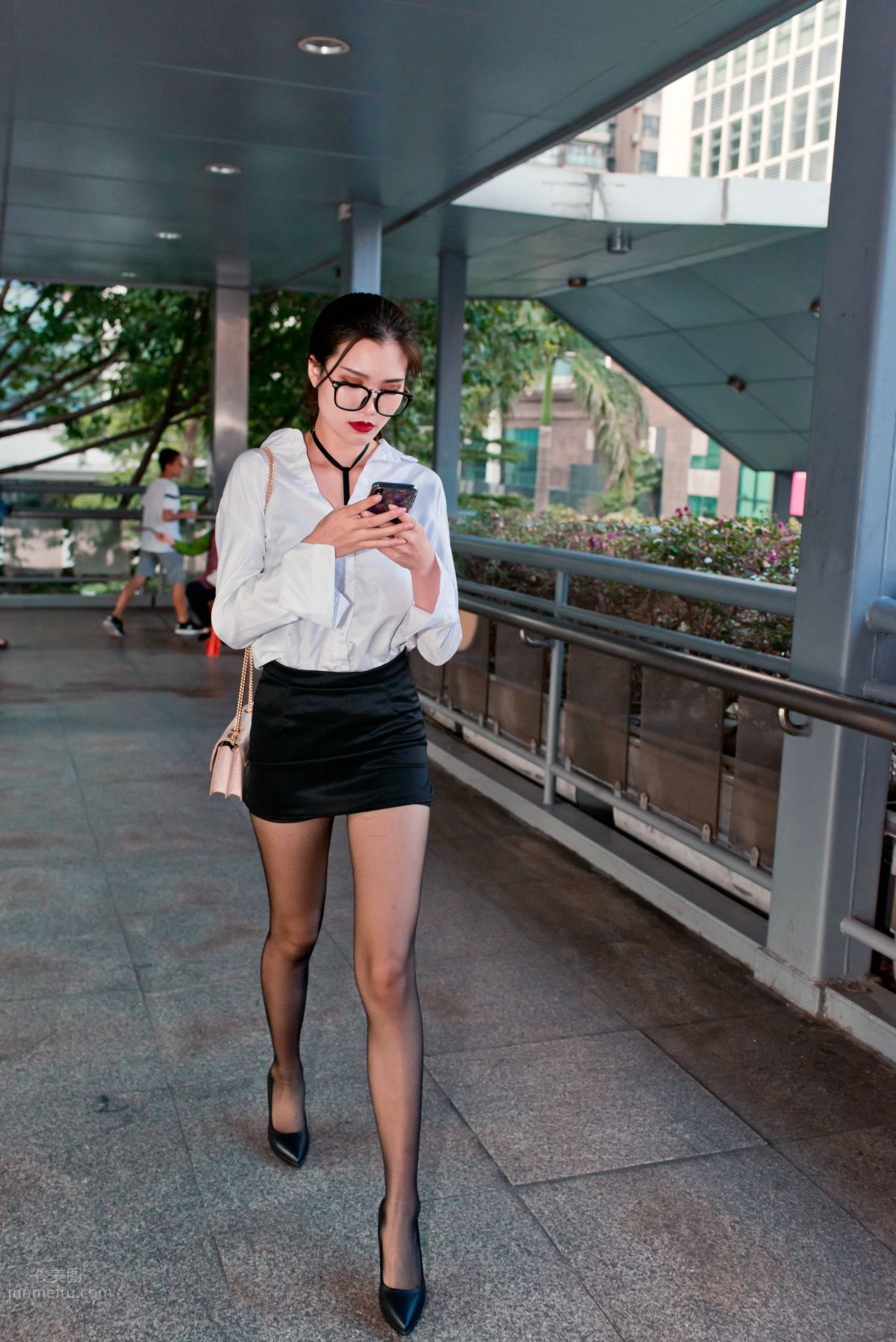 [Mojing Street] 105 OL Top Quality Black Stockings Beauty Tingting's Daily Work photo 183